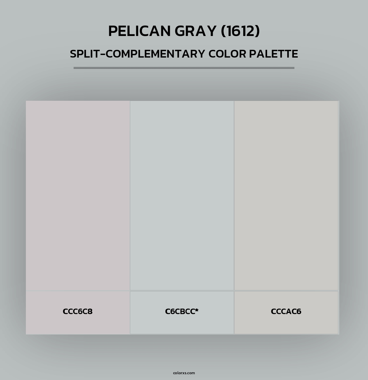 Pelican Gray (1612) - Split-Complementary Color Palette
