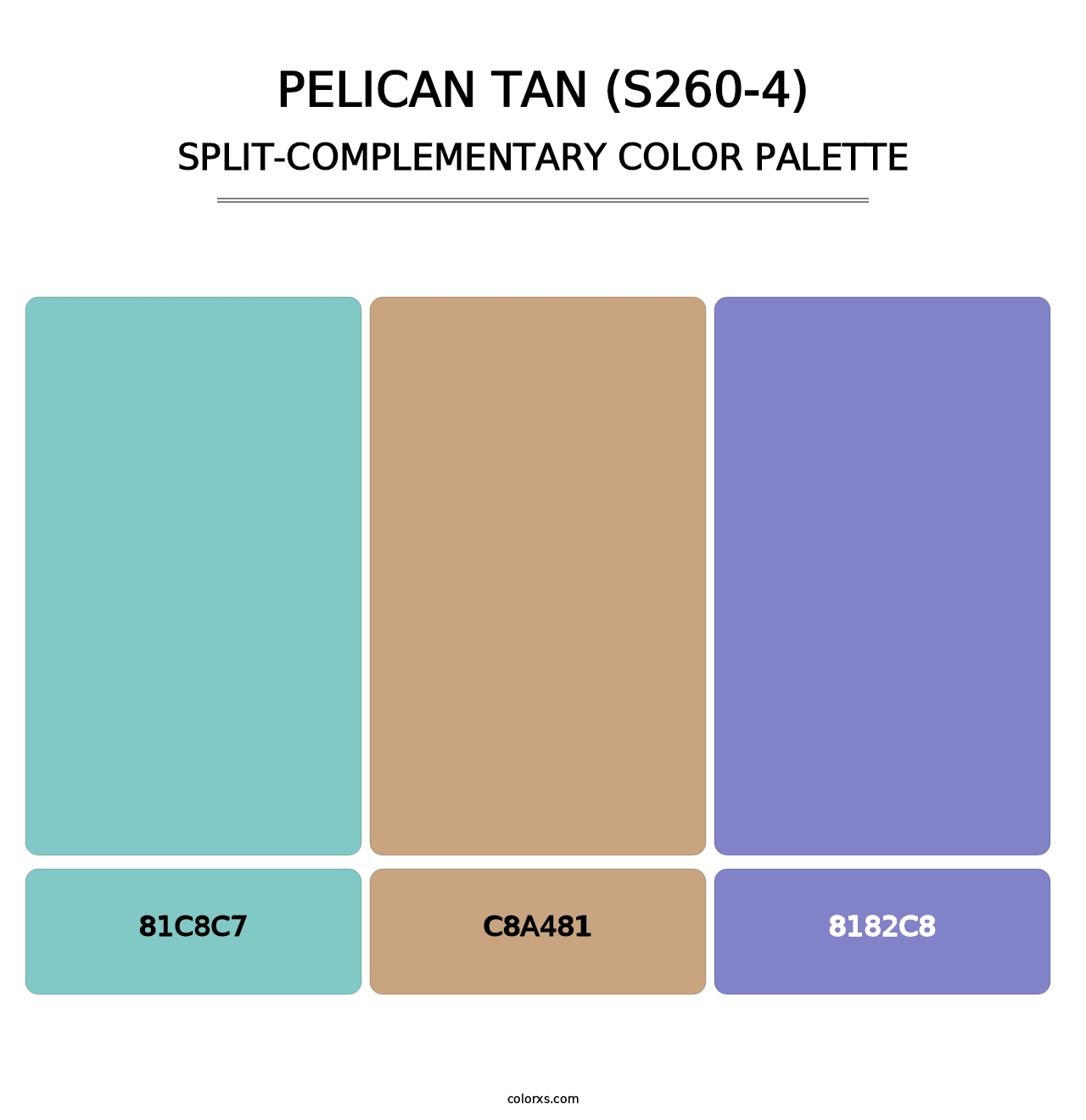 Pelican Tan (S260-4) - Split-Complementary Color Palette