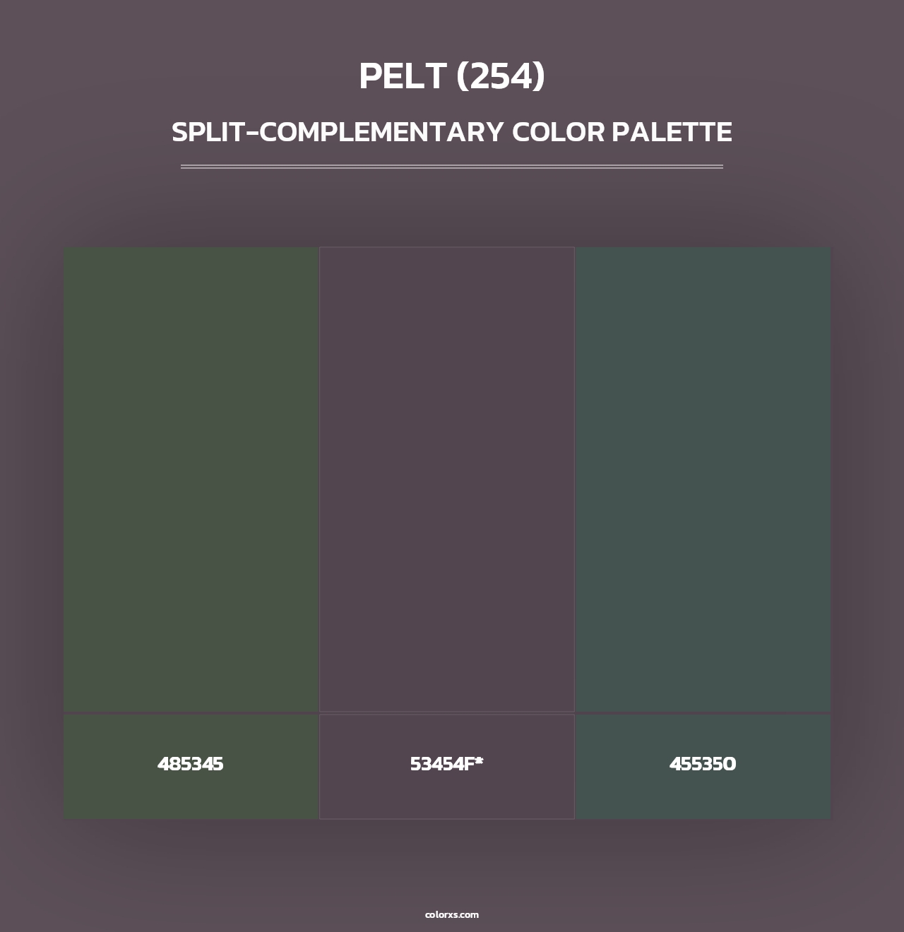 Pelt (254) - Split-Complementary Color Palette