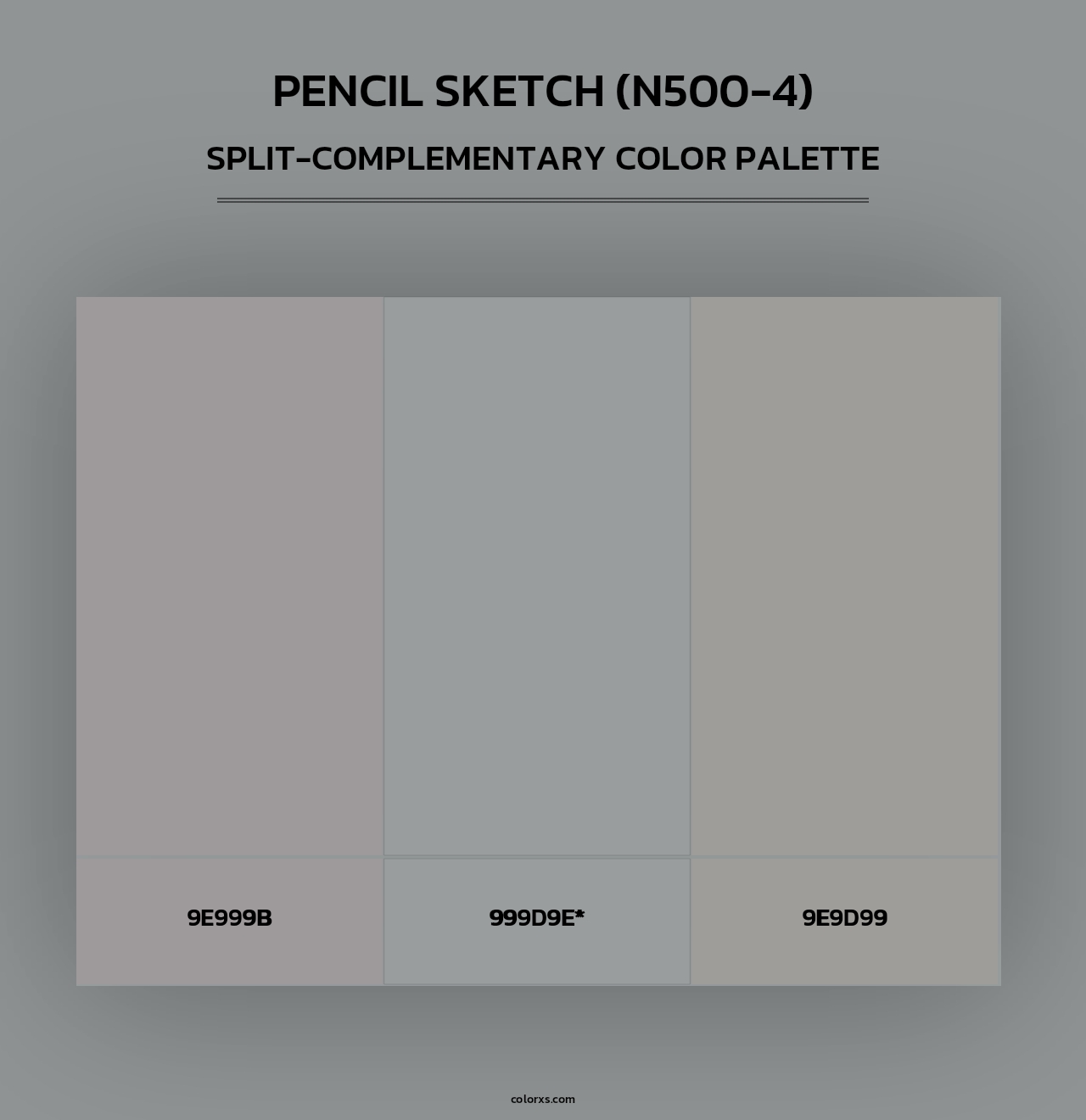 Pencil Sketch (N500-4) - Split-Complementary Color Palette