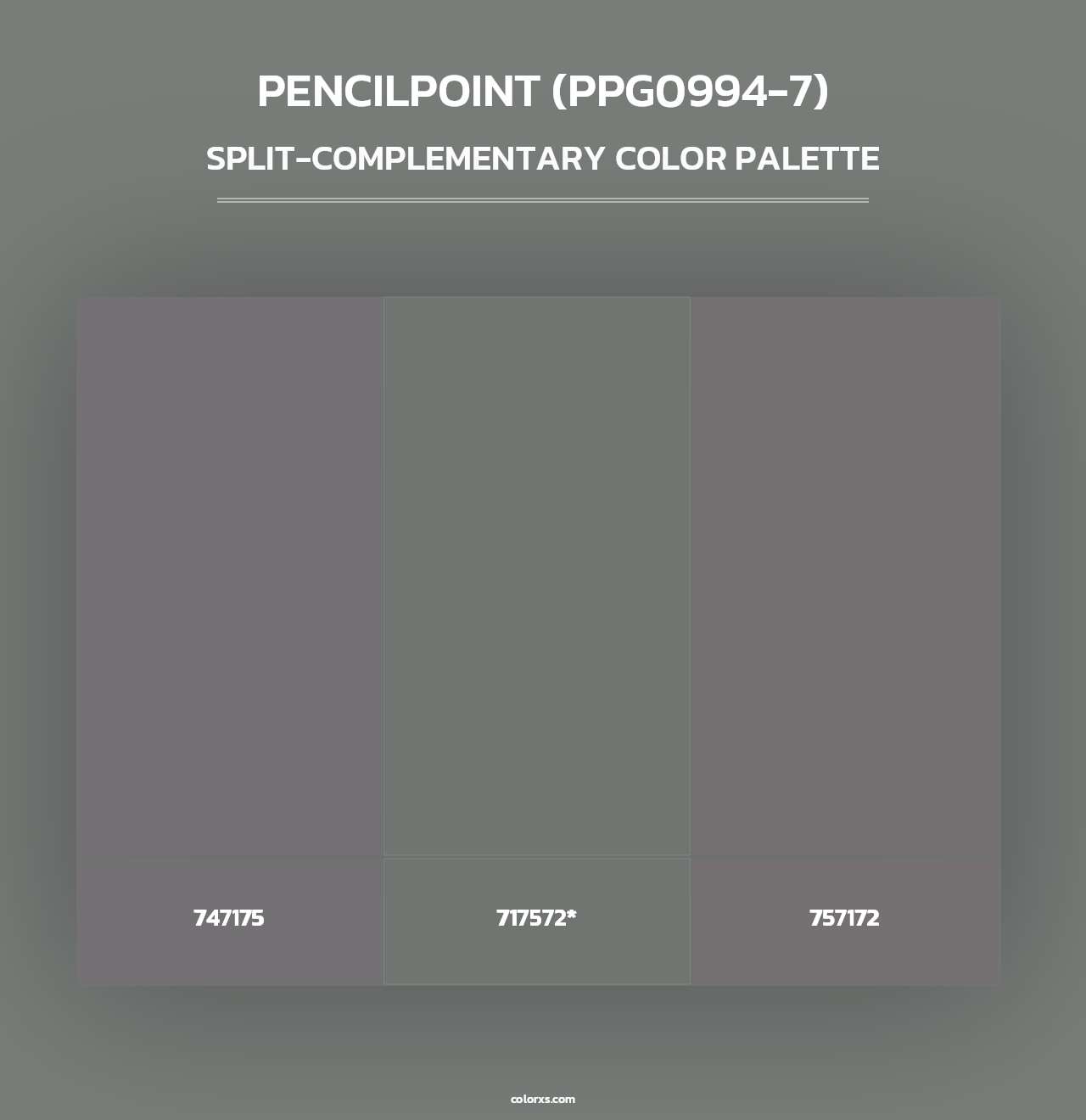 Pencilpoint (PPG0994-7) - Split-Complementary Color Palette
