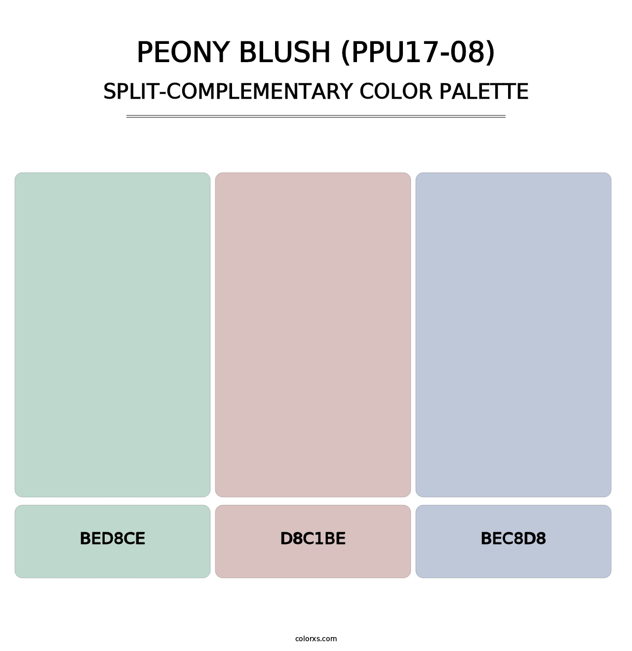 Peony Blush (PPU17-08) - Split-Complementary Color Palette
