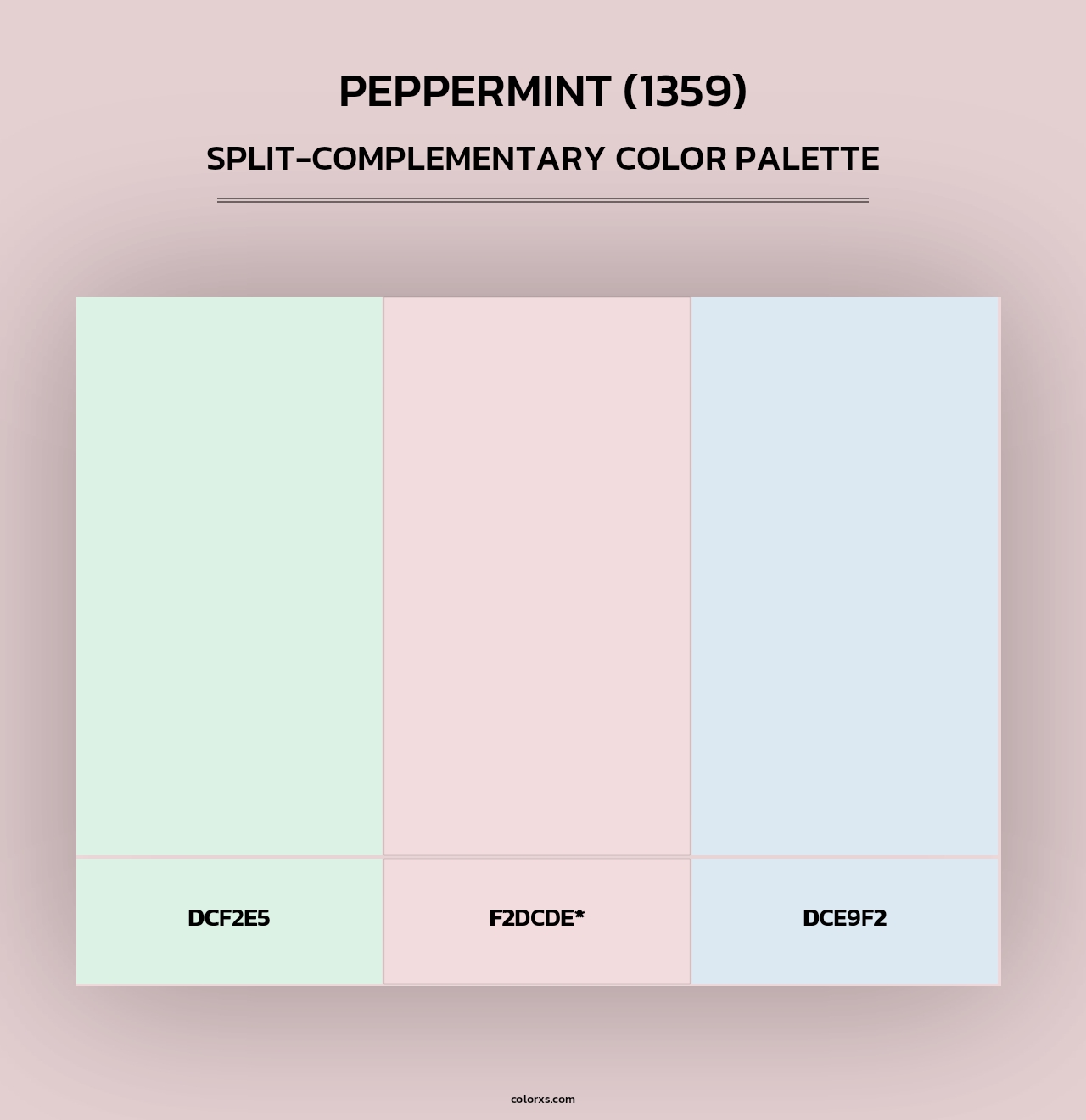 Peppermint (1359) - Split-Complementary Color Palette