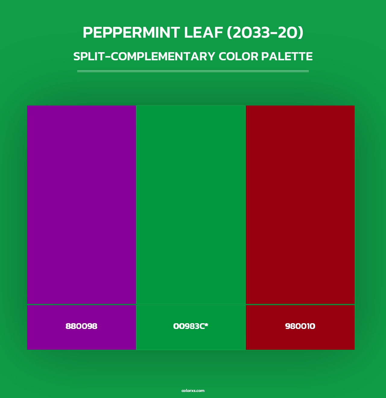 Peppermint Leaf (2033-20) - Split-Complementary Color Palette