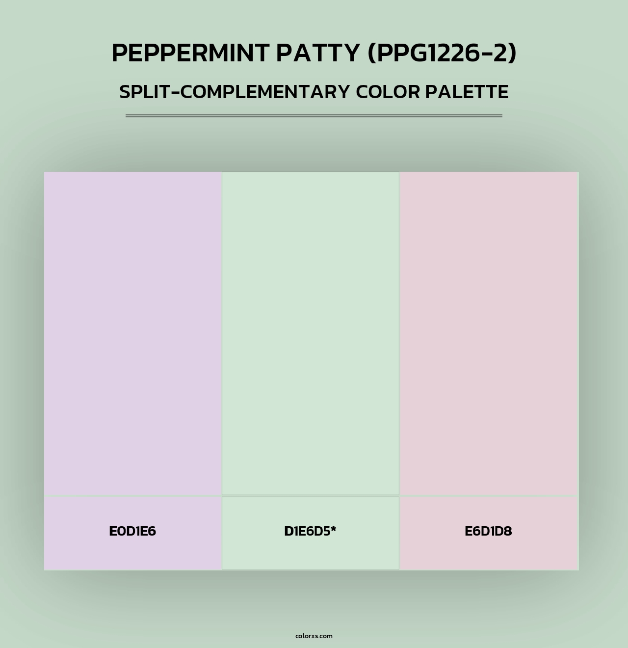 Peppermint Patty (PPG1226-2) - Split-Complementary Color Palette