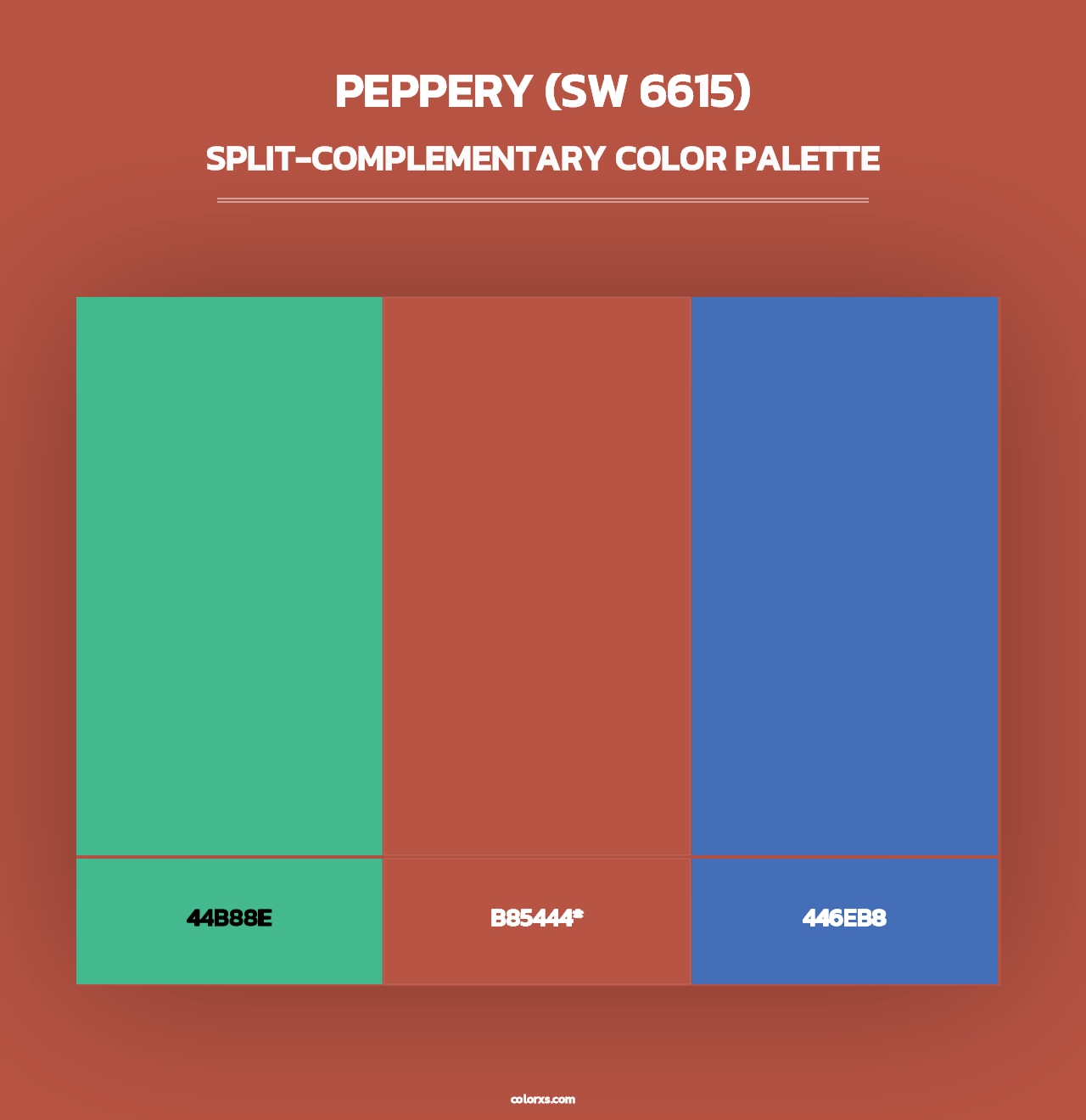 Peppery (SW 6615) - Split-Complementary Color Palette