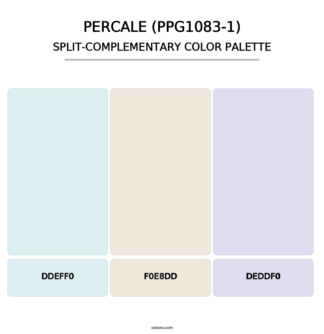 Percale (PPG1083-1) - Split-Complementary Color Palette
