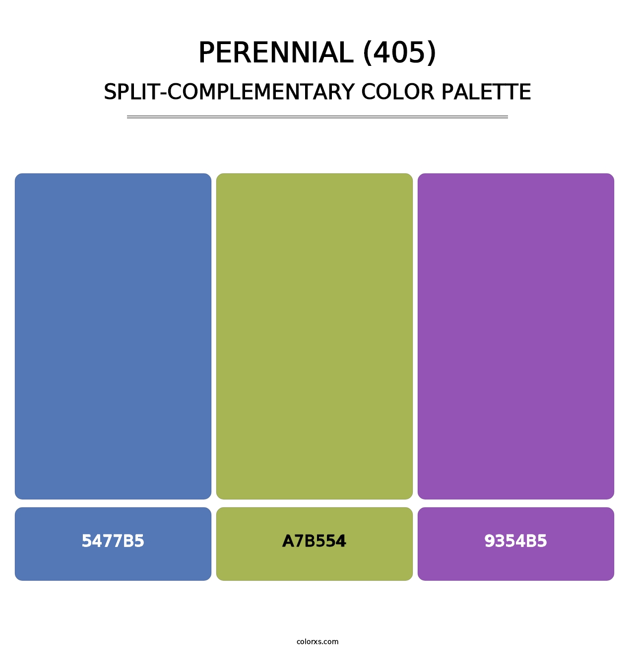 Perennial (405) - Split-Complementary Color Palette