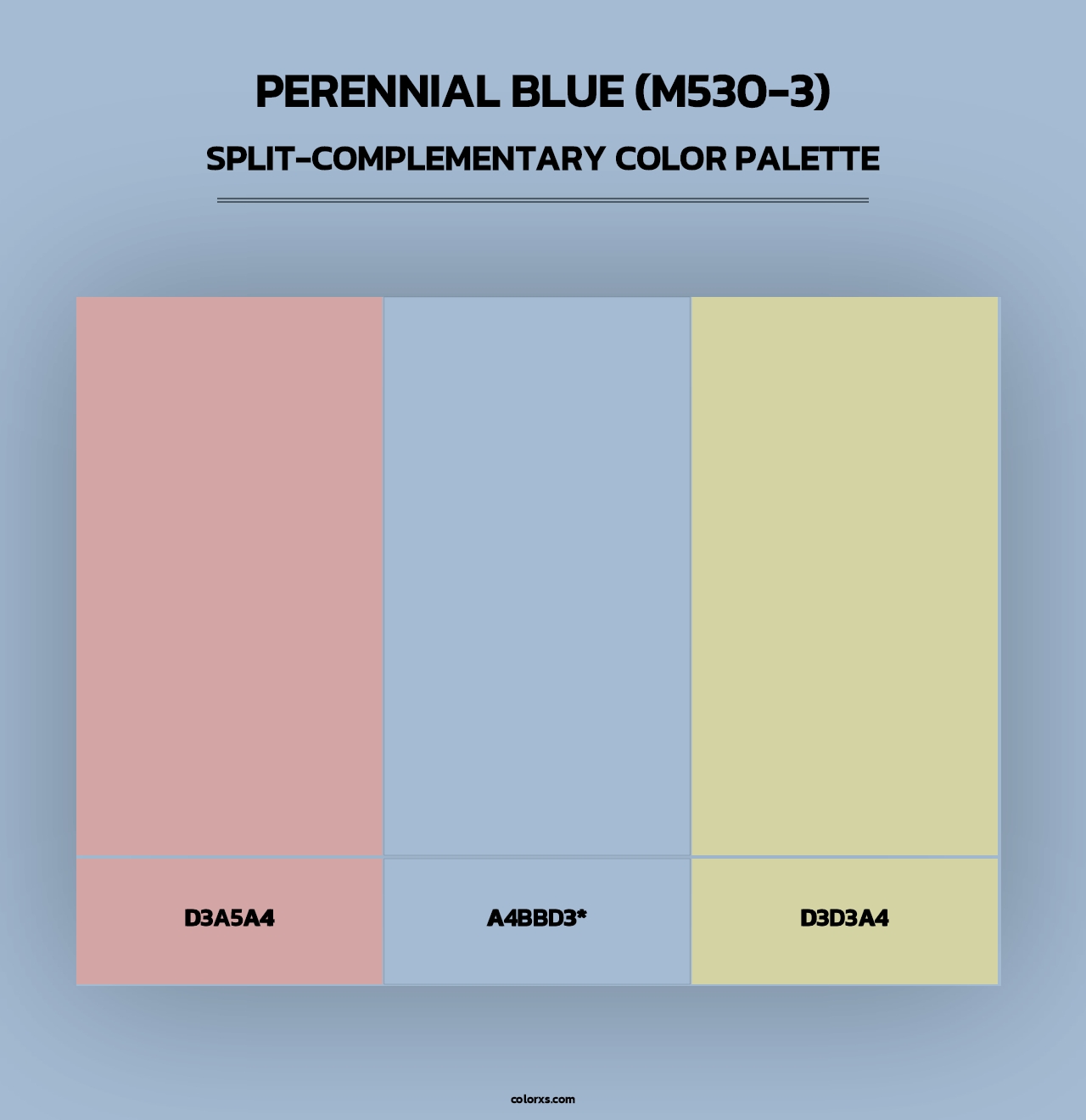Perennial Blue (M530-3) - Split-Complementary Color Palette