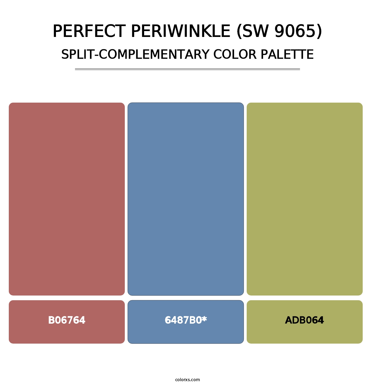 Perfect Periwinkle (SW 9065) - Split-Complementary Color Palette