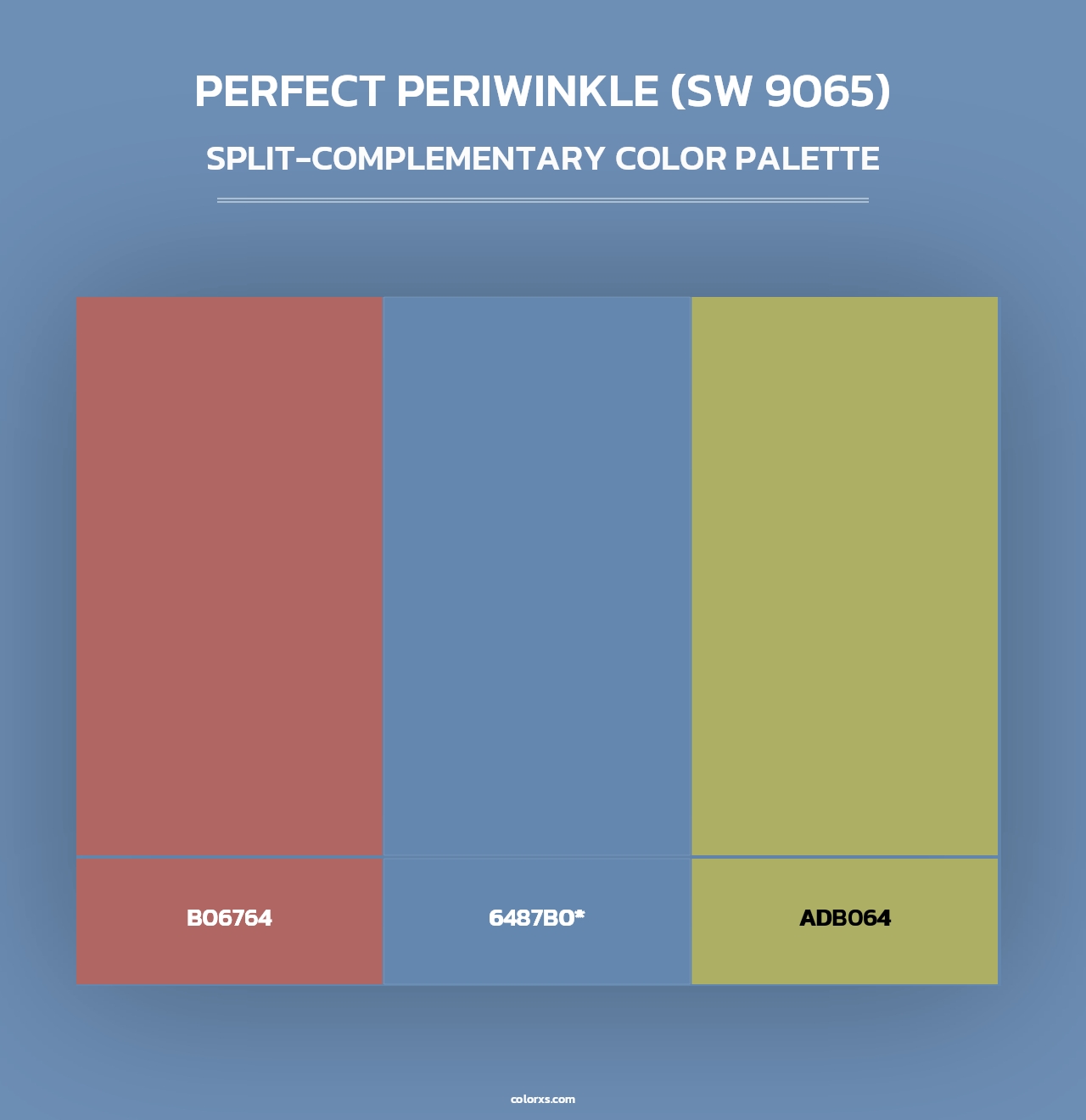 Perfect Periwinkle (SW 9065) - Split-Complementary Color Palette