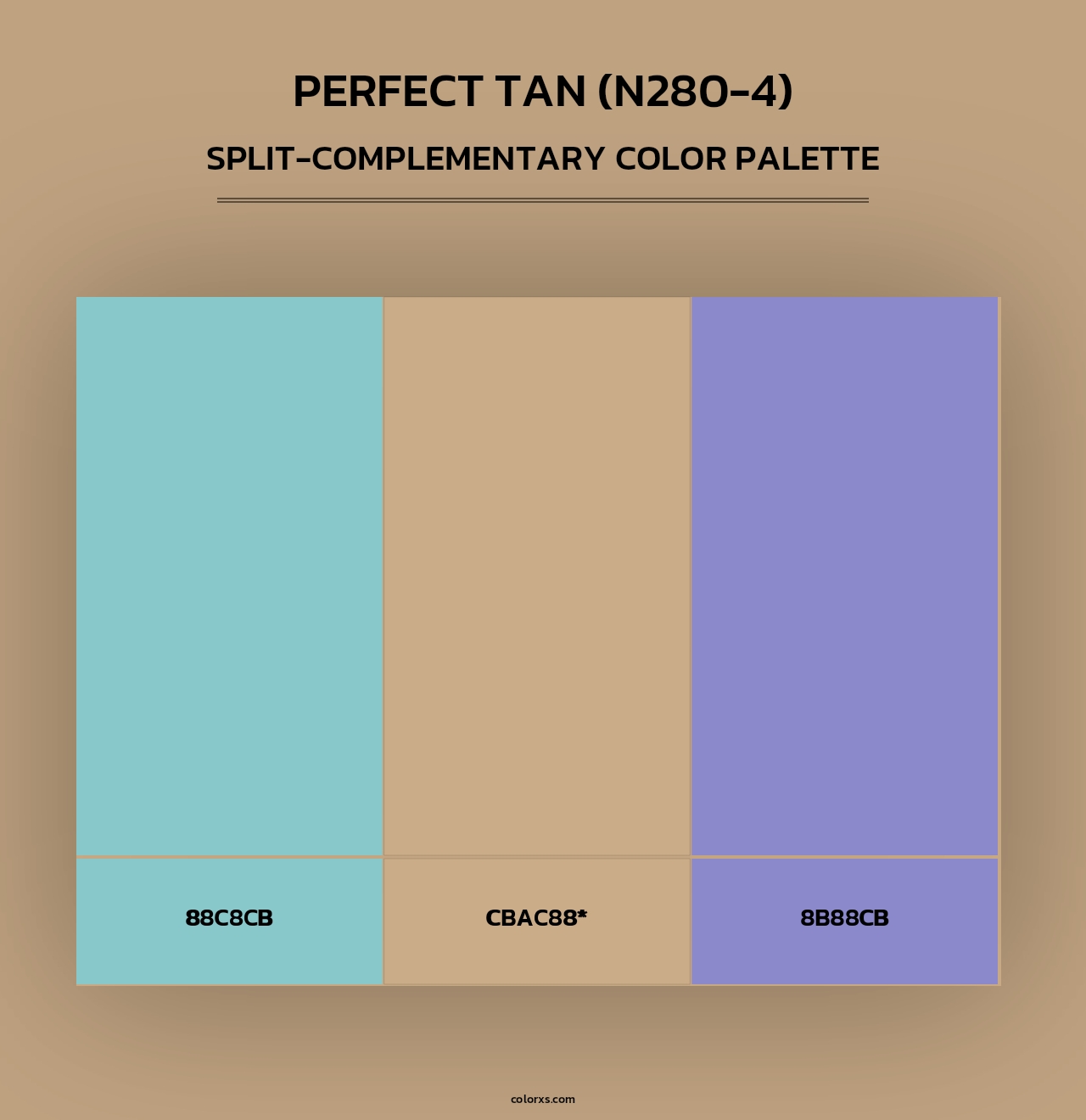 Perfect Tan (N280-4) - Split-Complementary Color Palette