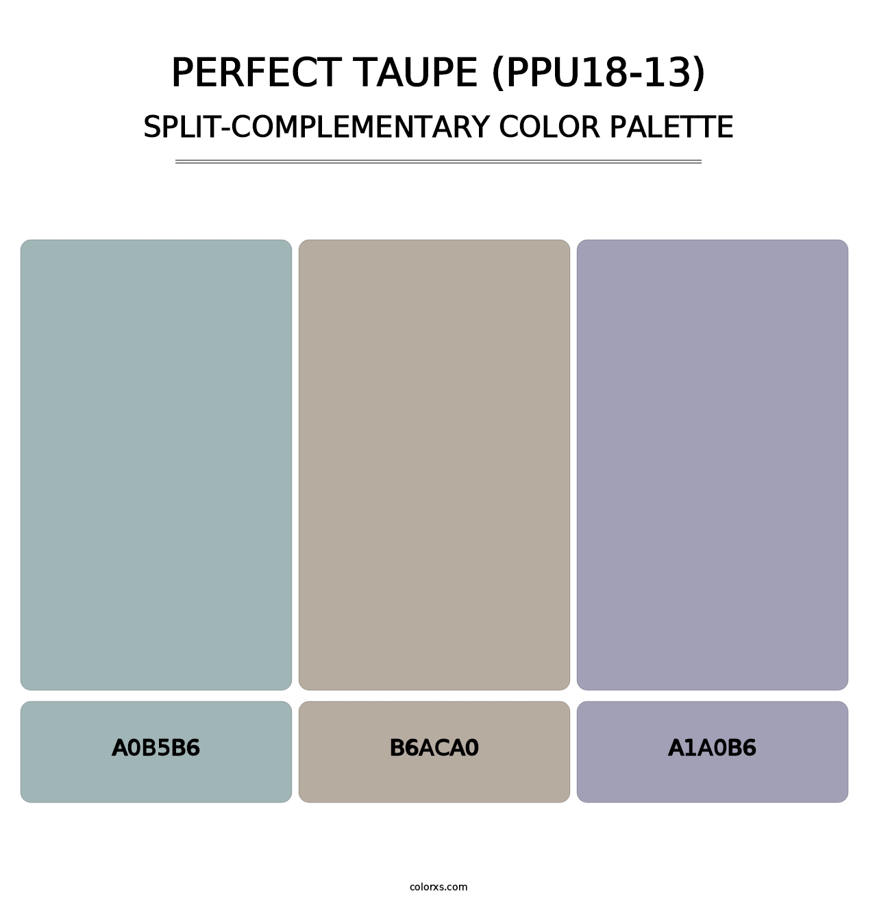 Perfect Taupe (PPU18-13) - Split-Complementary Color Palette