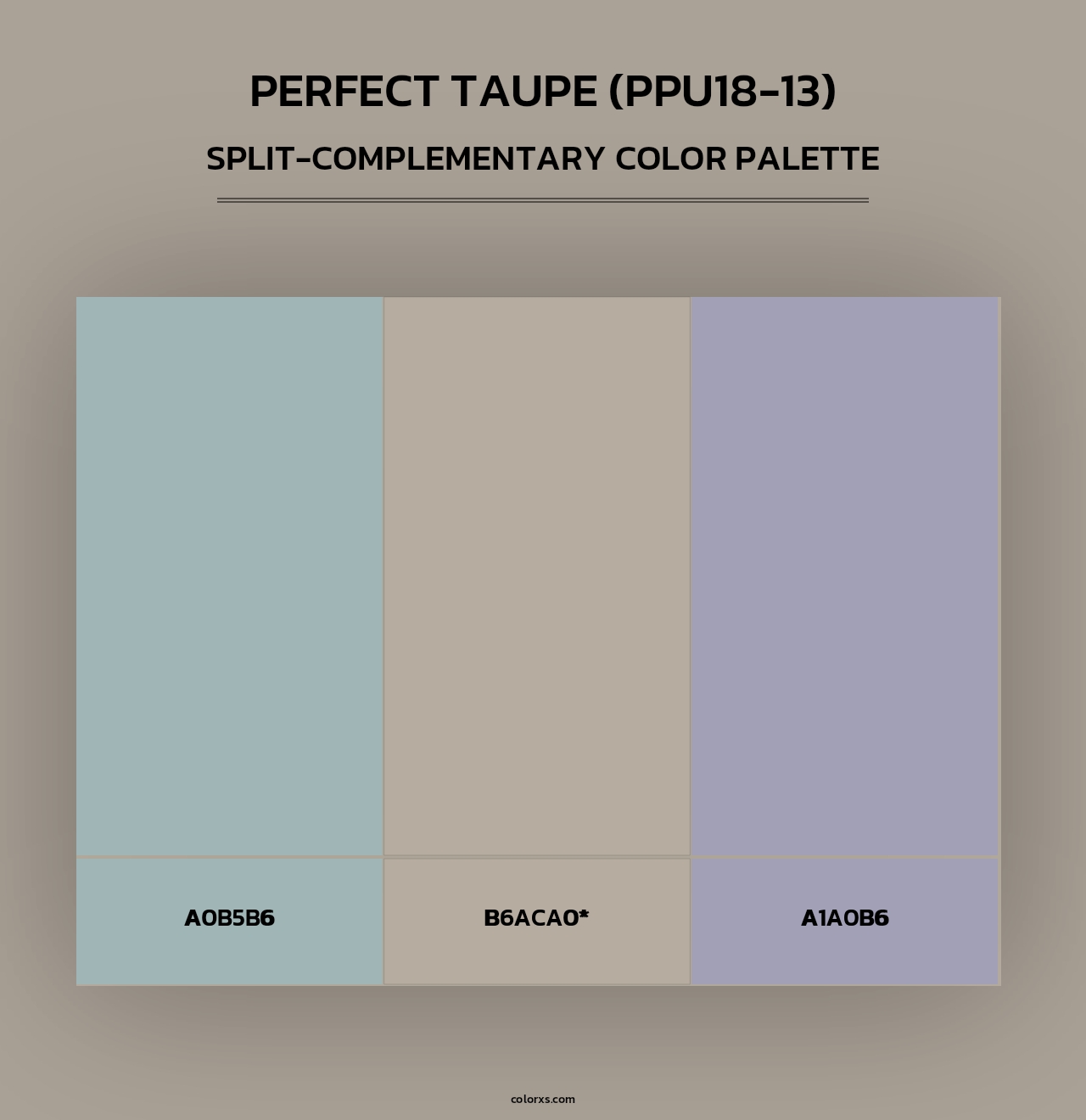 Perfect Taupe (PPU18-13) - Split-Complementary Color Palette