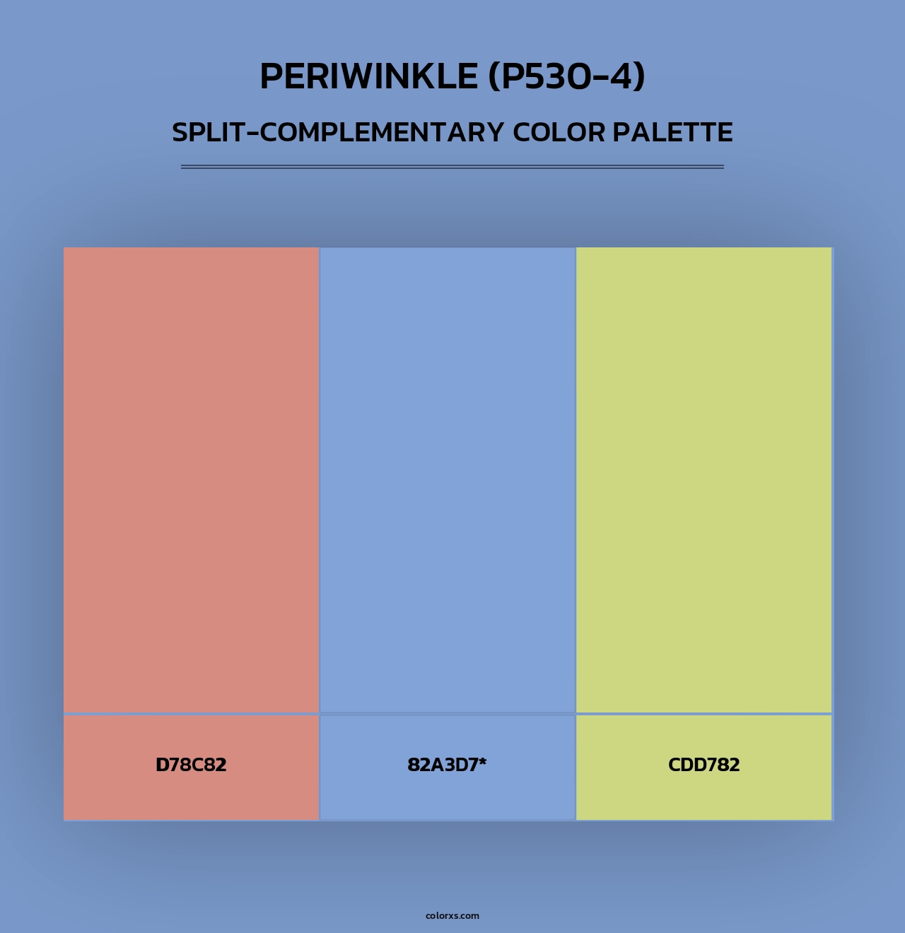 Periwinkle (P530-4) - Split-Complementary Color Palette