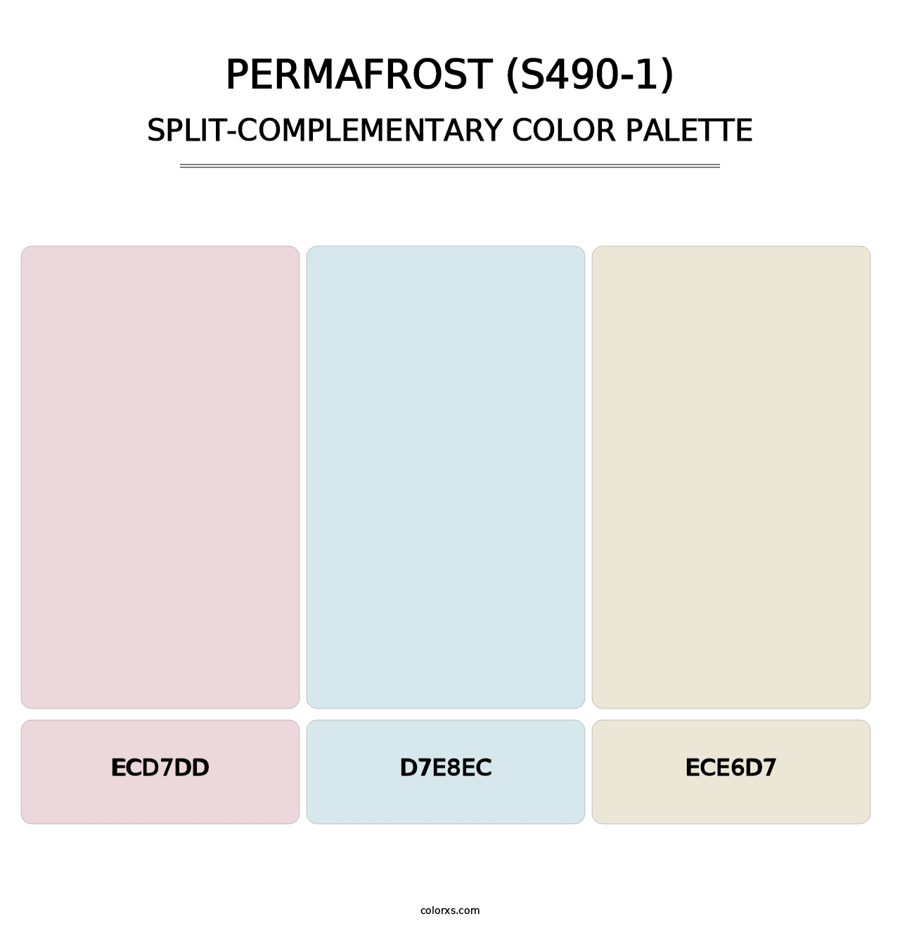 Permafrost (S490-1) - Split-Complementary Color Palette