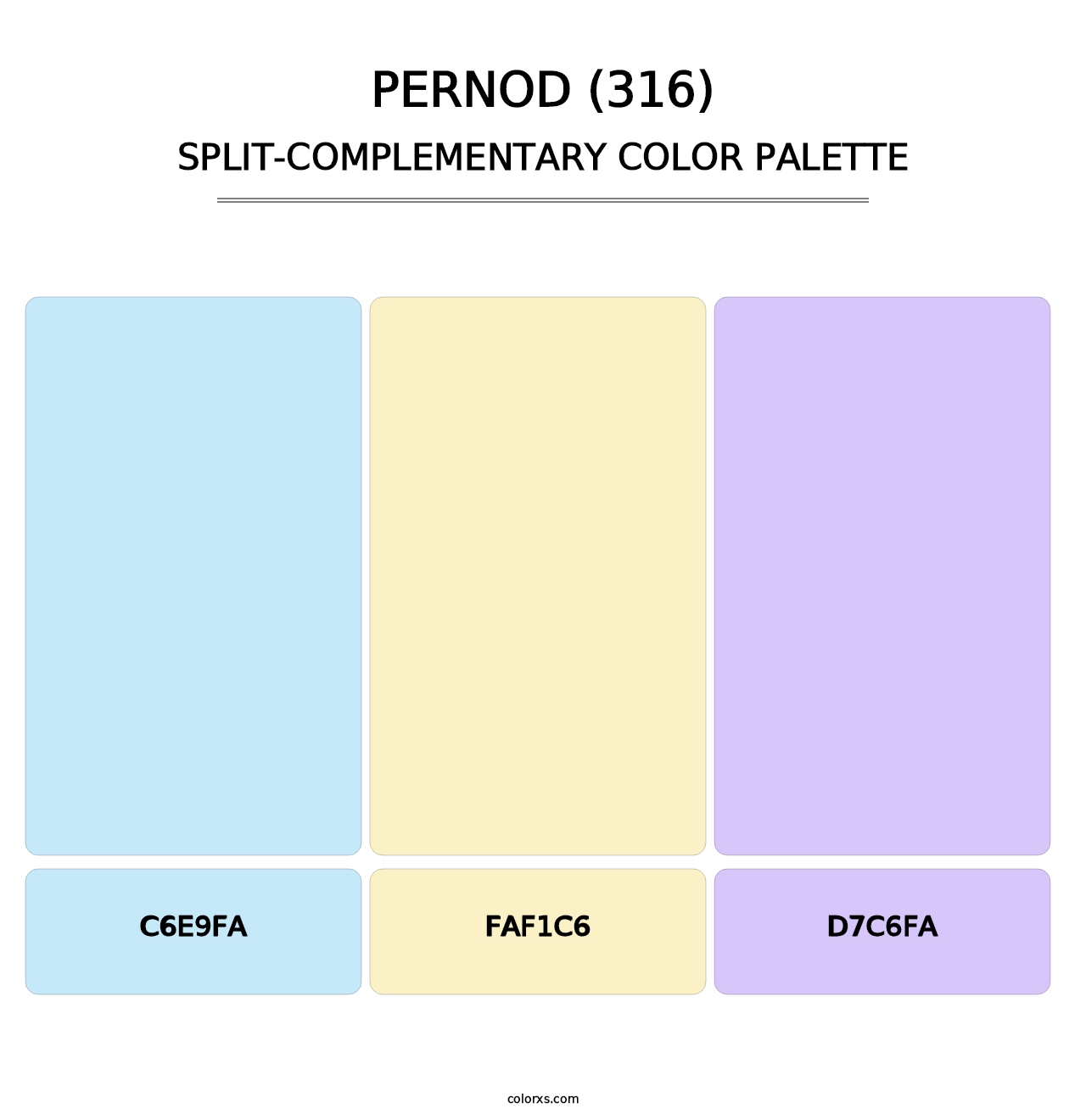 Pernod (316) - Split-Complementary Color Palette