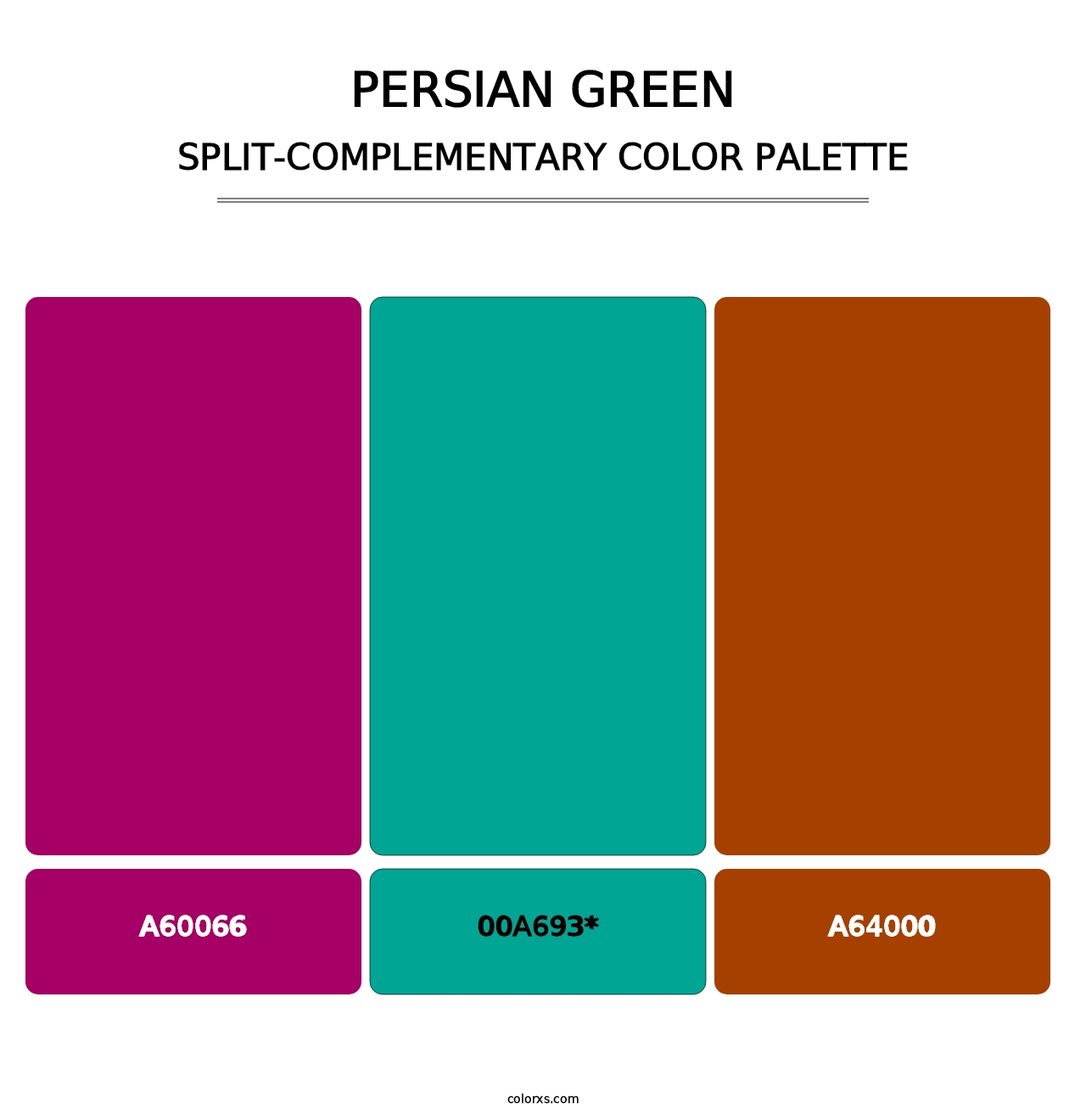 Persian Green - Split-Complementary Color Palette