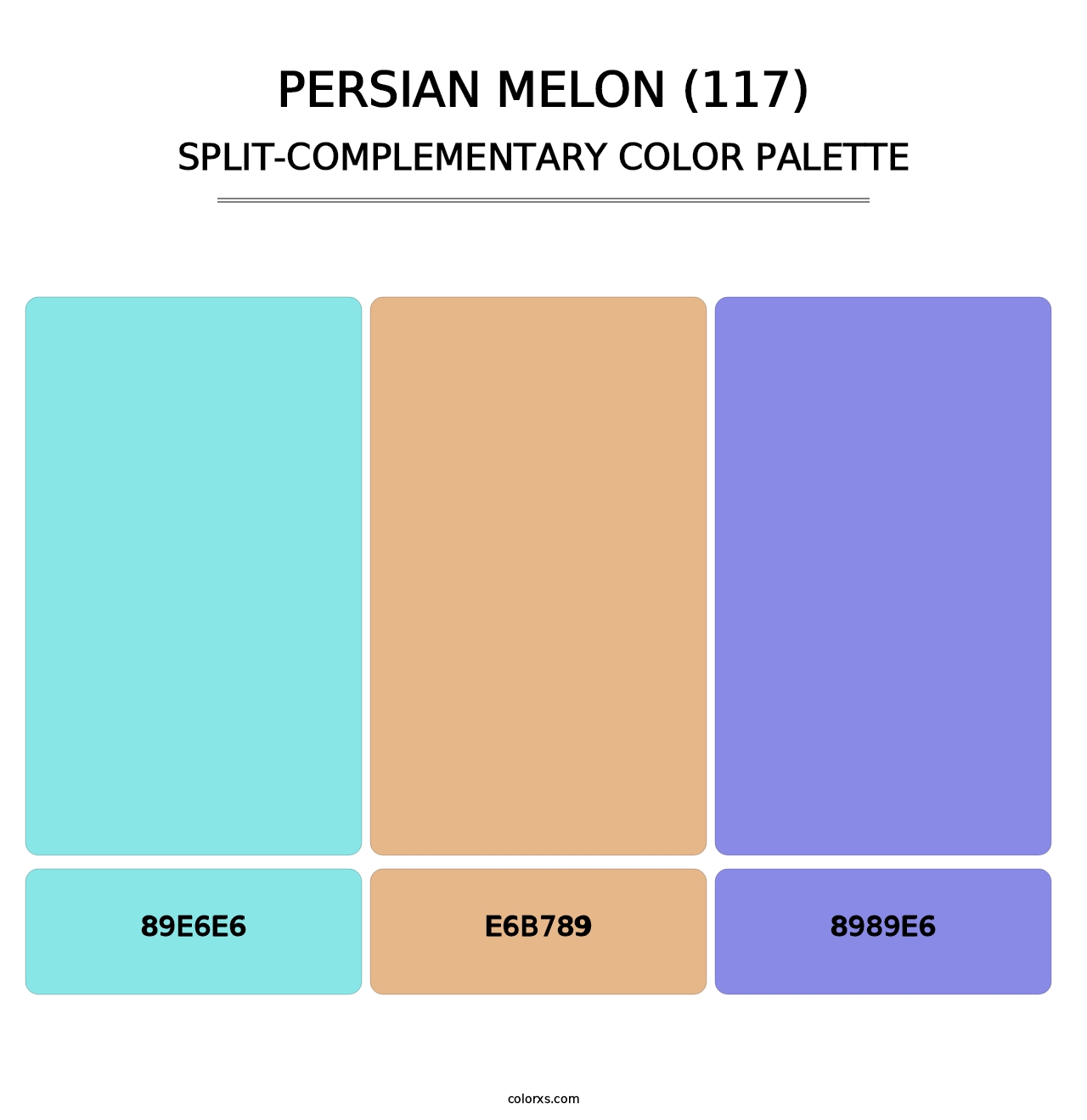 Persian Melon (117) - Split-Complementary Color Palette