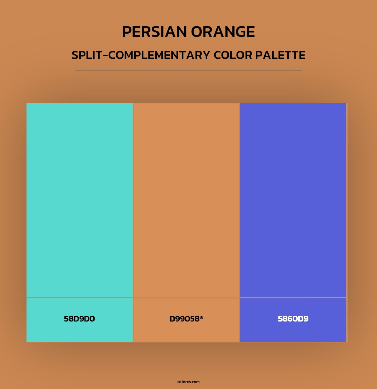 Persian Orange - Split-Complementary Color Palette