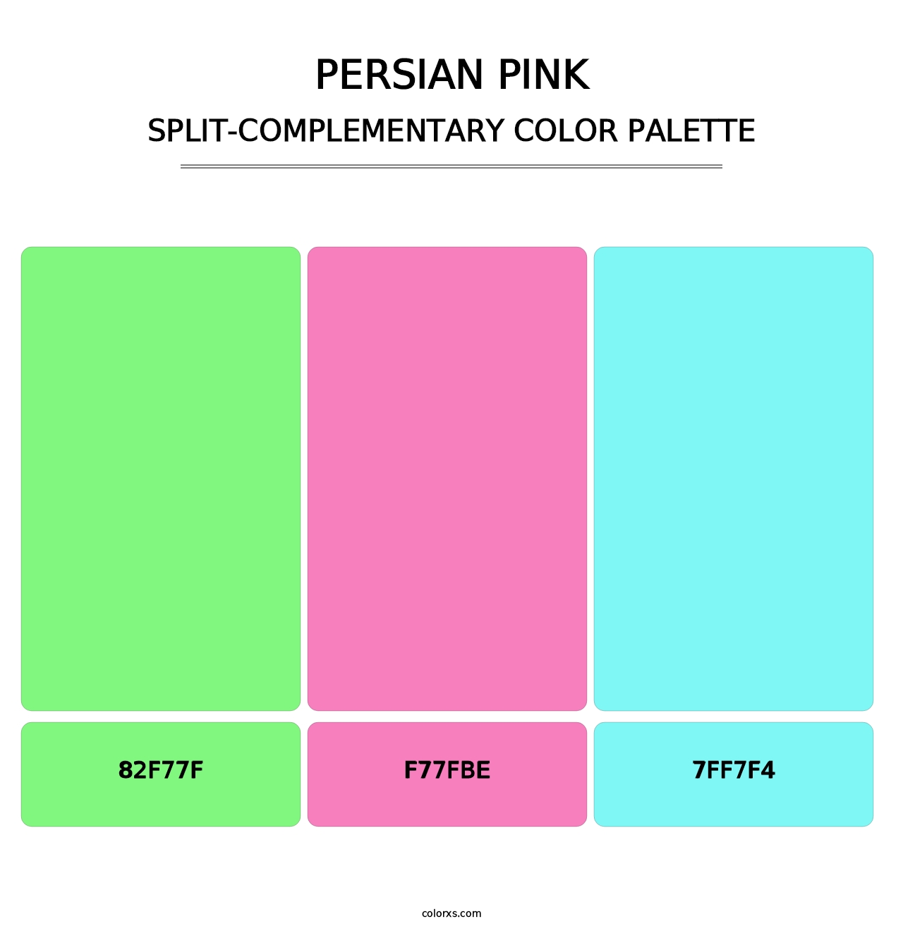 Persian Pink - Split-Complementary Color Palette