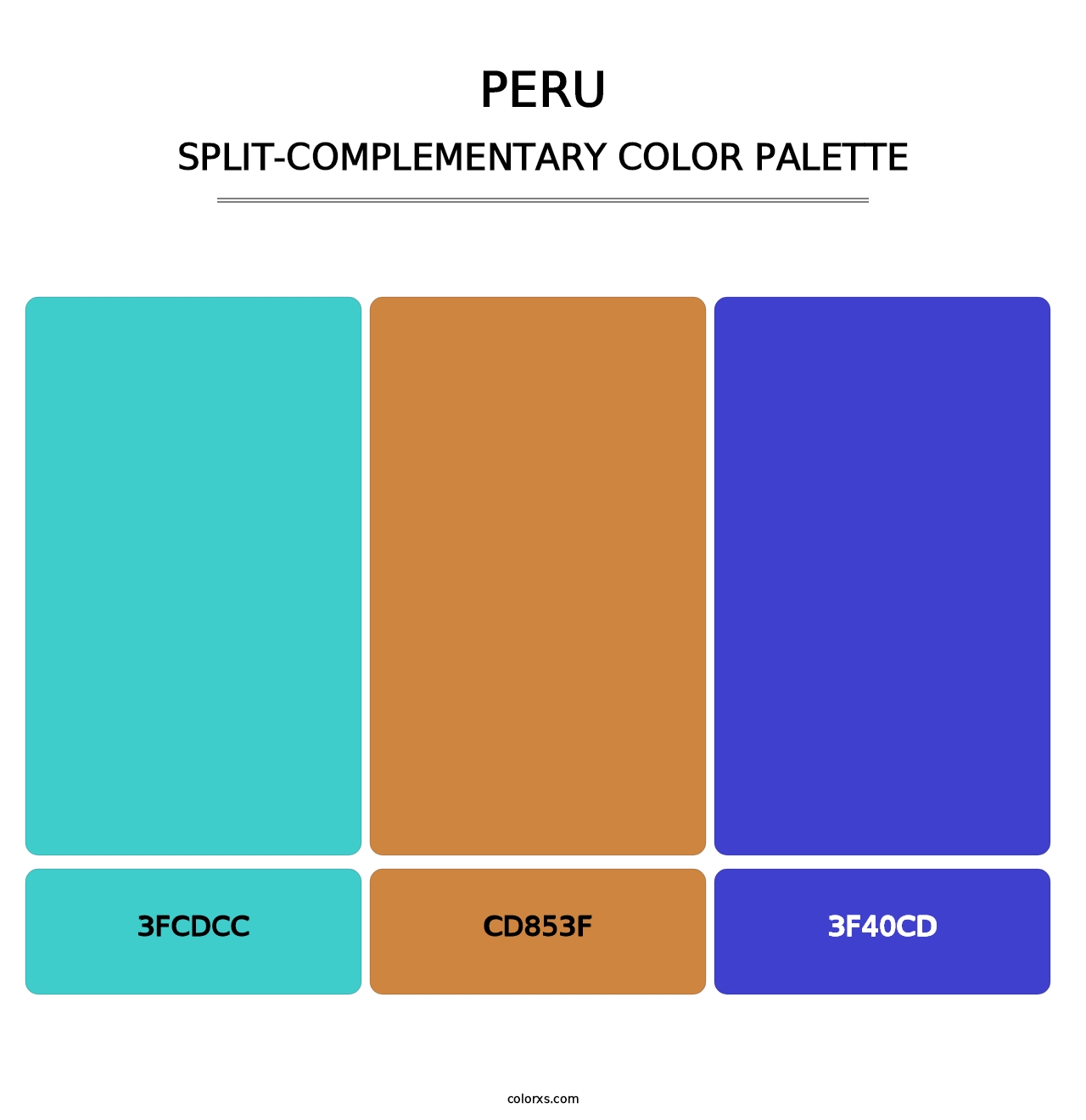 Peru - Split-Complementary Color Palette