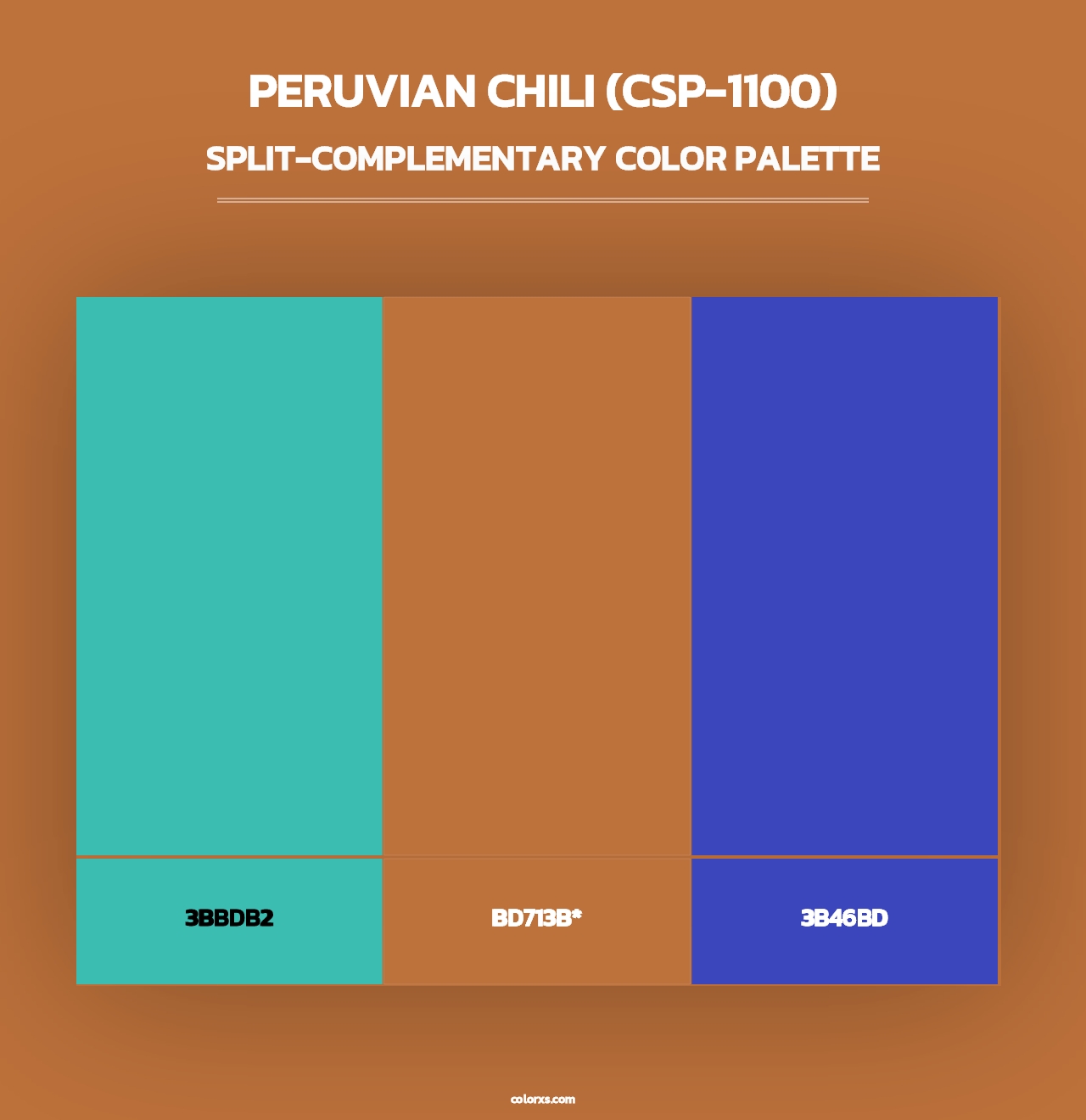 Peruvian Chili (CSP-1100) - Split-Complementary Color Palette