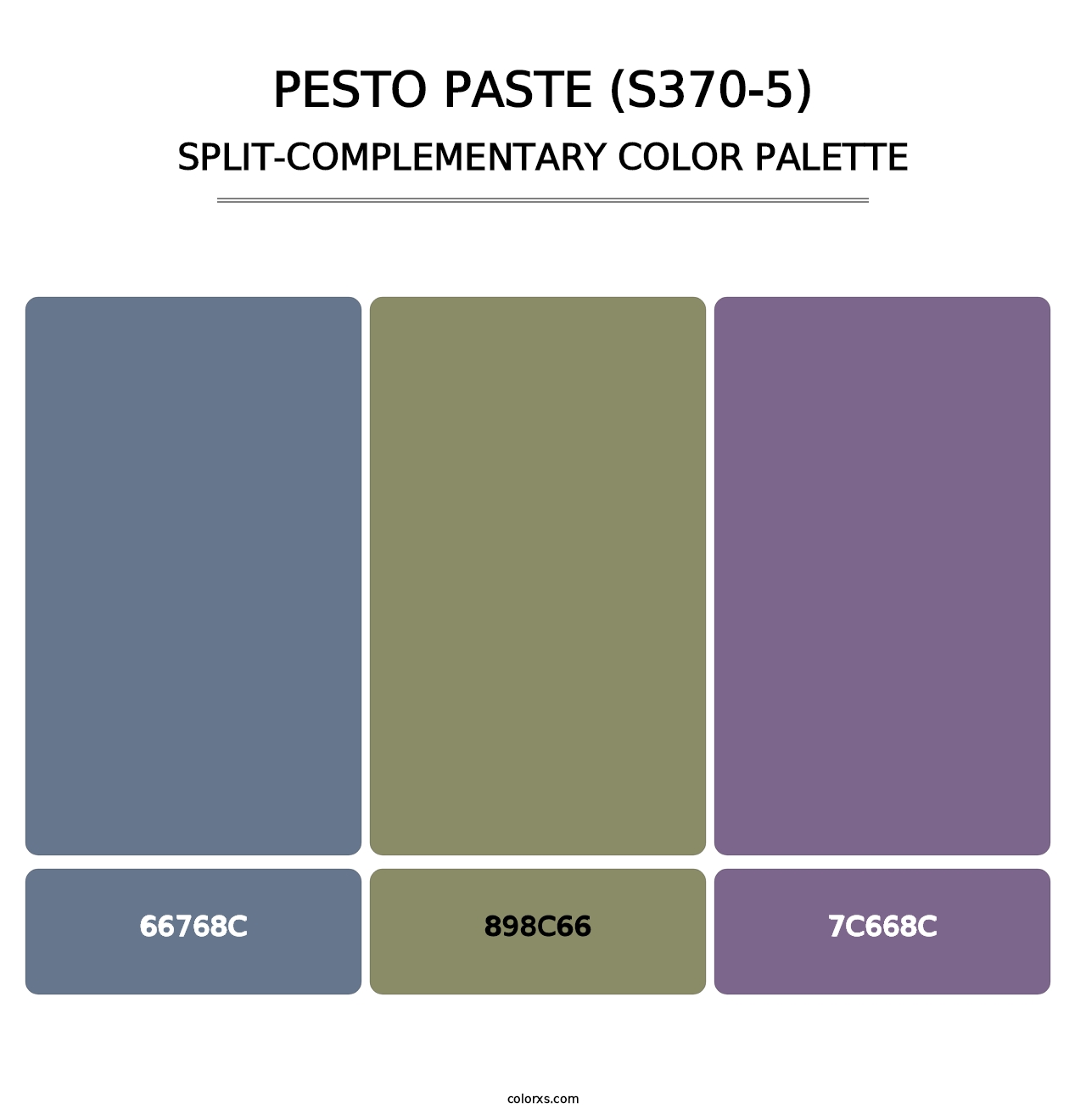 Pesto Paste (S370-5) - Split-Complementary Color Palette
