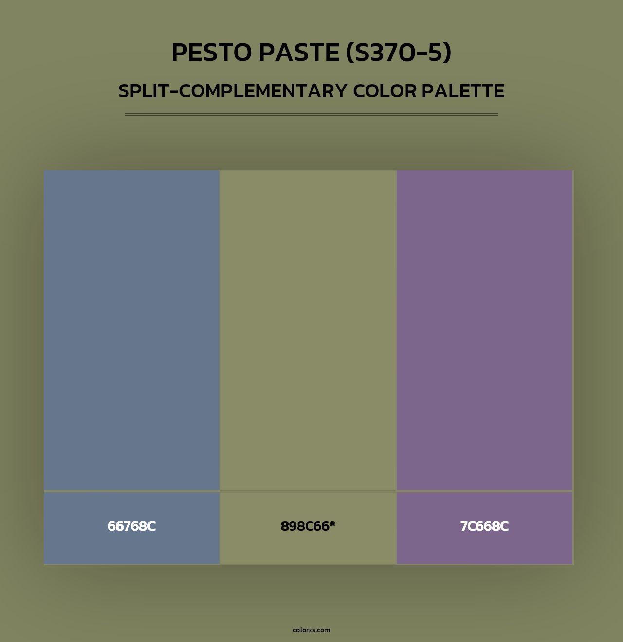 Pesto Paste (S370-5) - Split-Complementary Color Palette