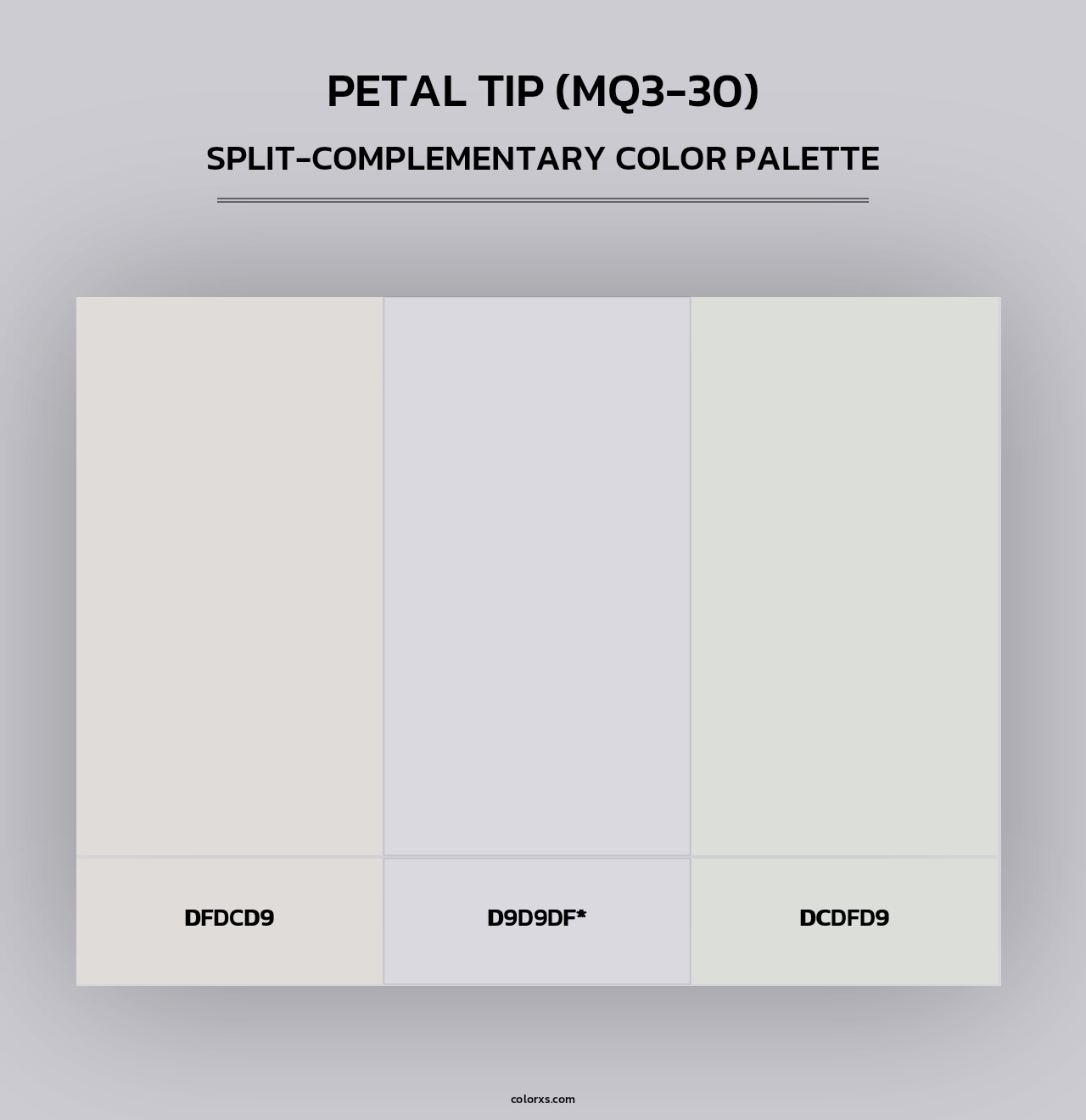 Petal Tip (MQ3-30) - Split-Complementary Color Palette