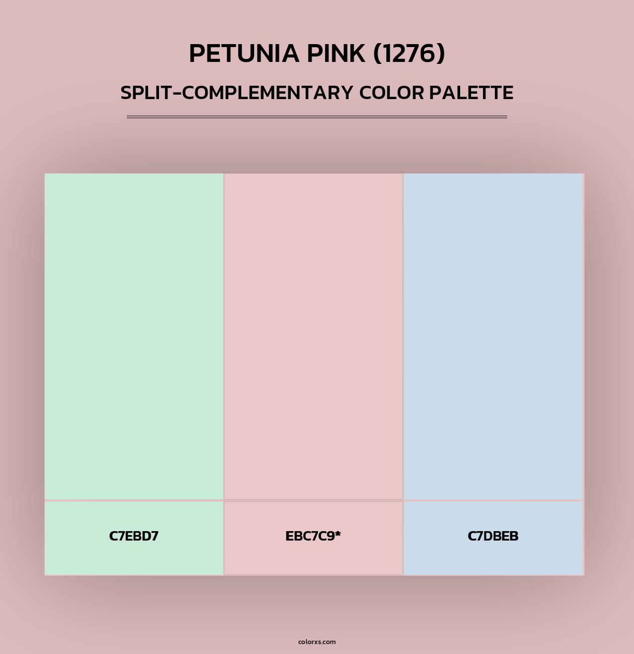 Petunia Pink (1276) - Split-Complementary Color Palette