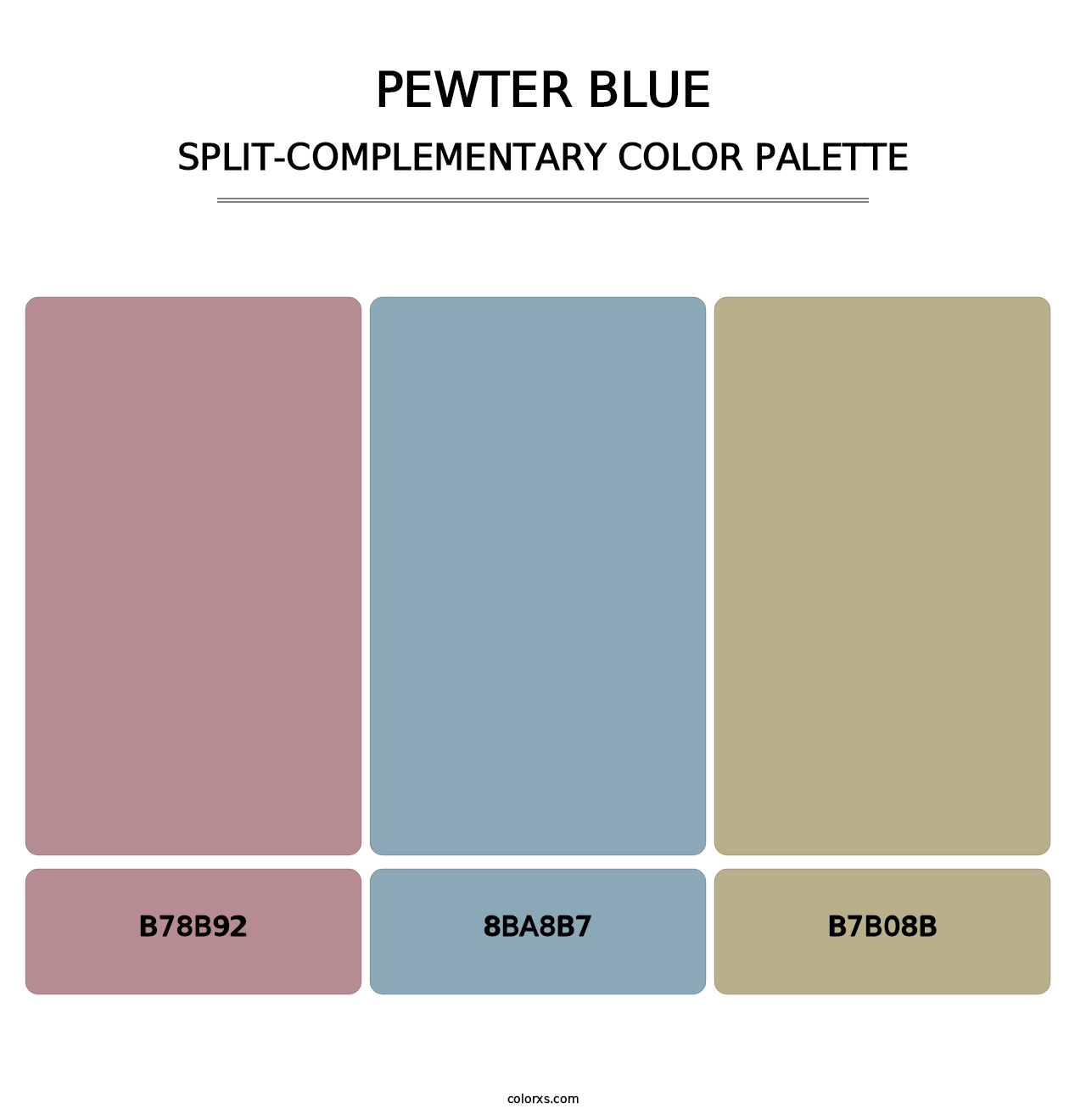 Pewter Blue - Split-Complementary Color Palette