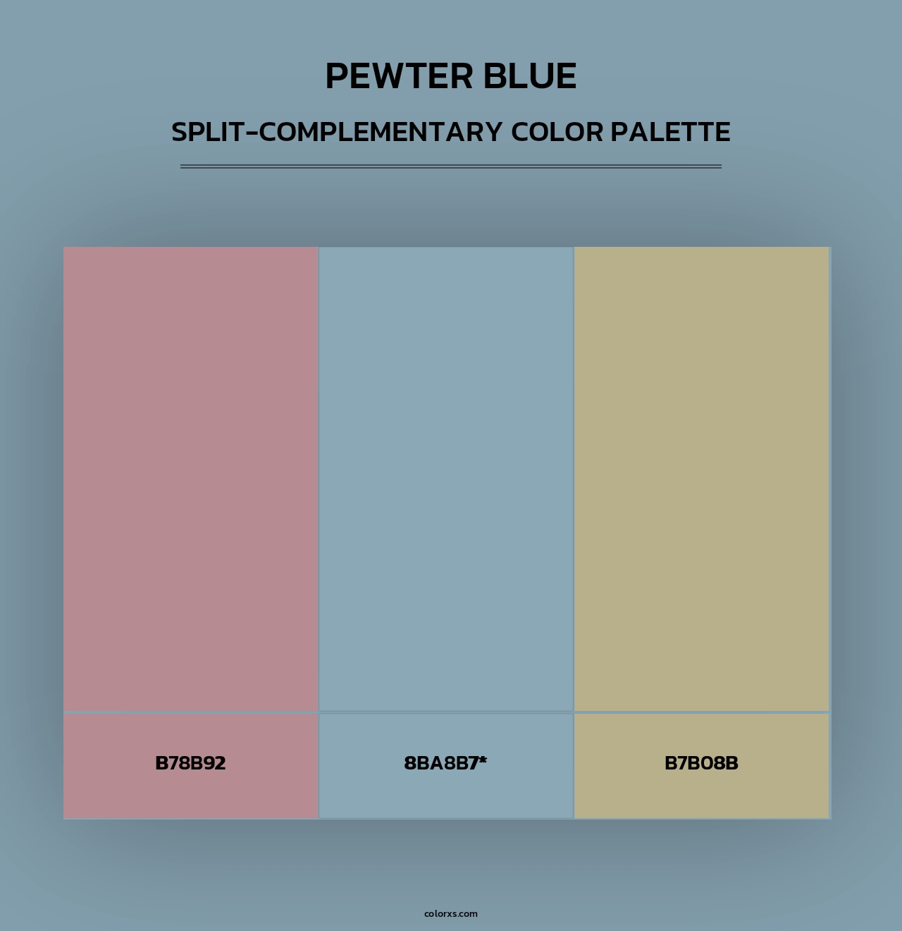 Pewter Blue - Split-Complementary Color Palette