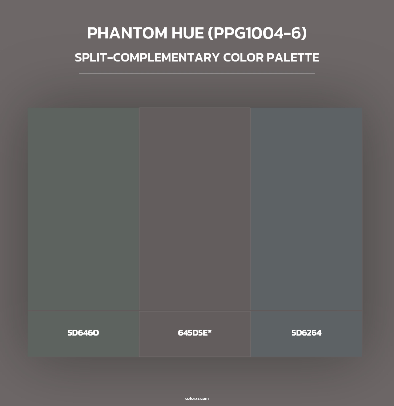 Phantom Hue (PPG1004-6) - Split-Complementary Color Palette