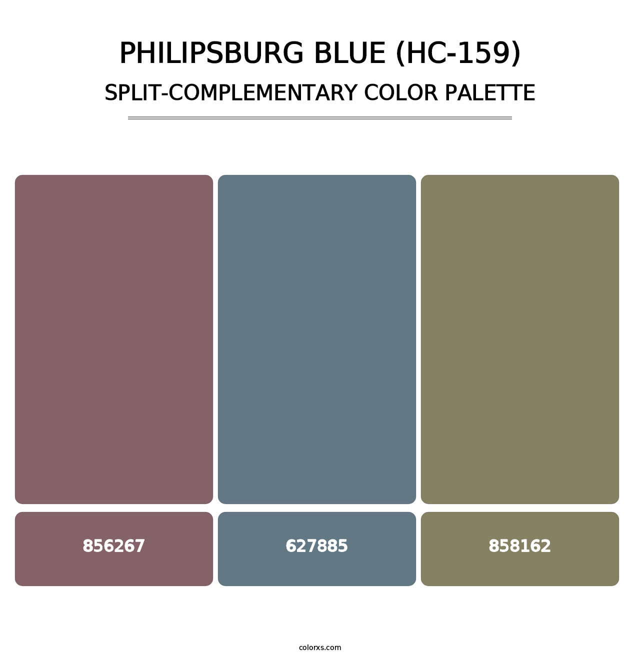 Philipsburg Blue (HC-159) - Split-Complementary Color Palette