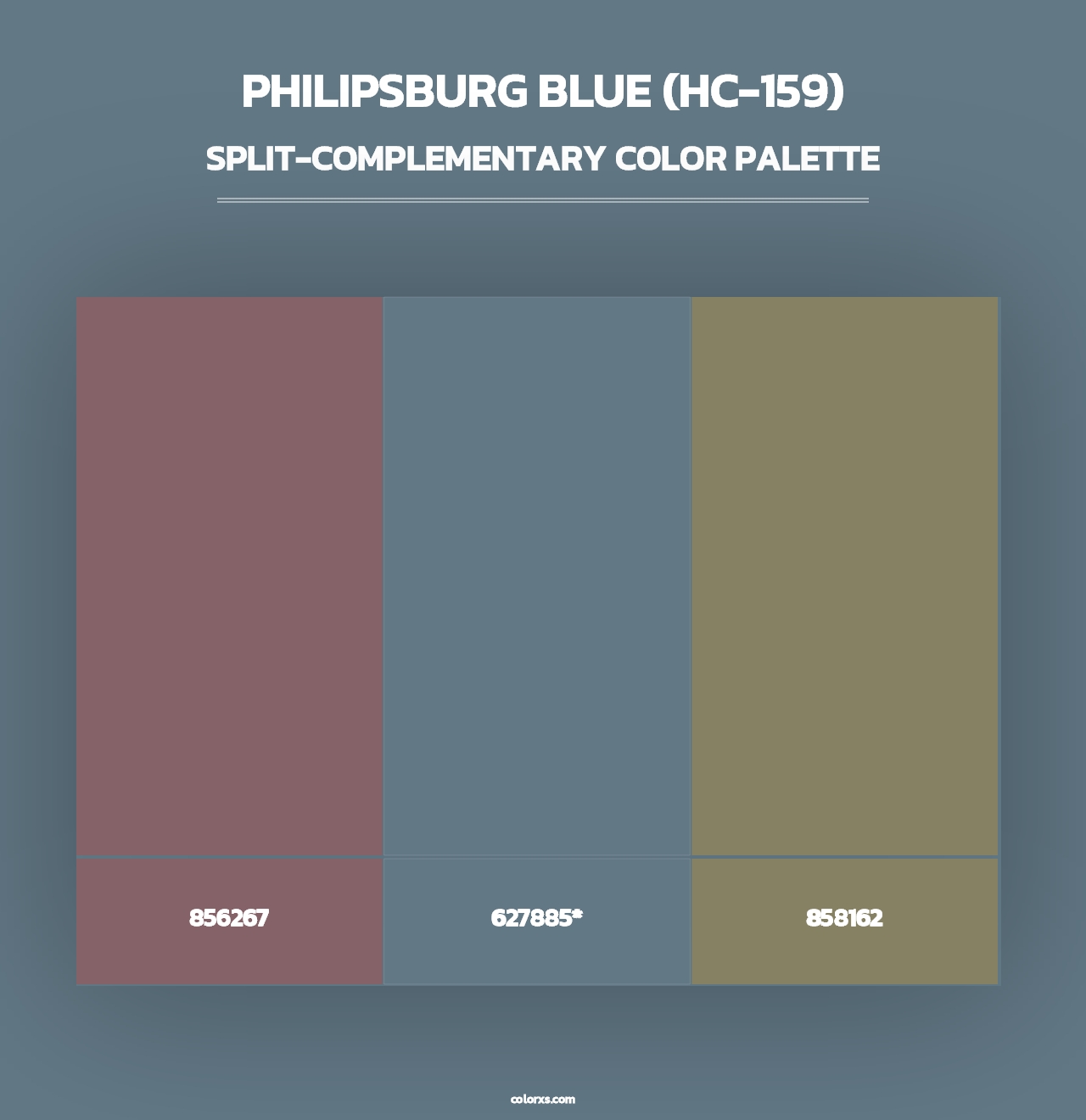 Philipsburg Blue (HC-159) - Split-Complementary Color Palette