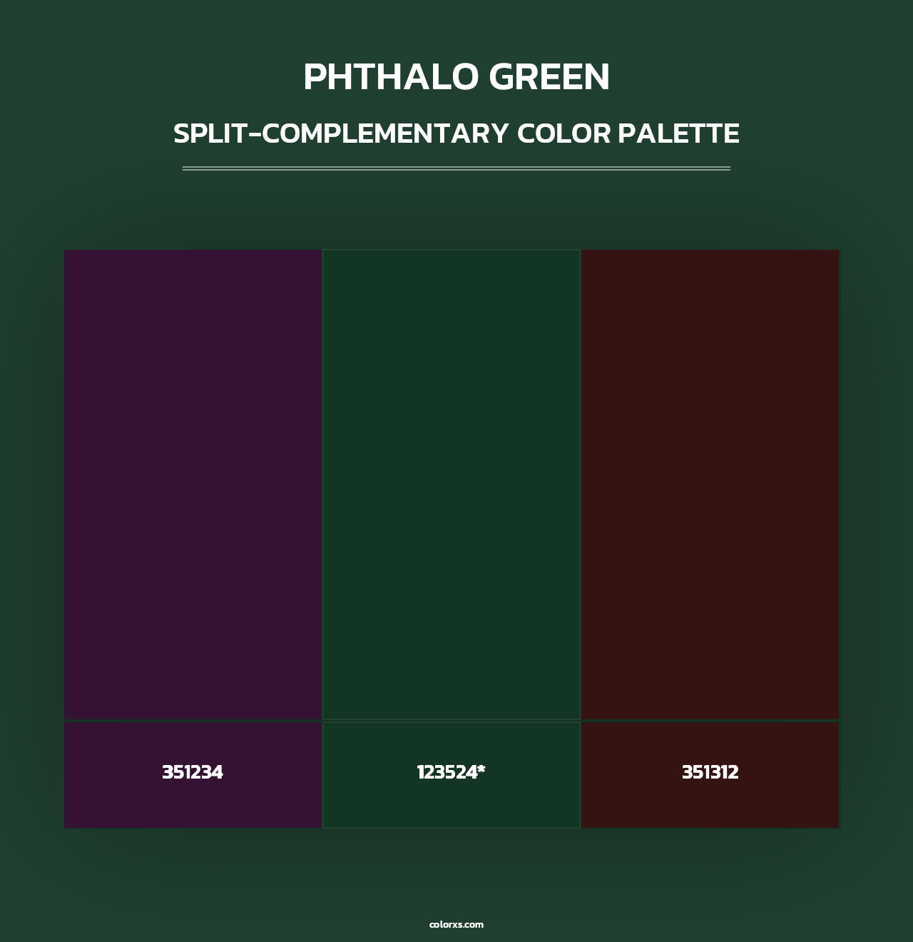 Phthalo Green - Split-Complementary Color Palette