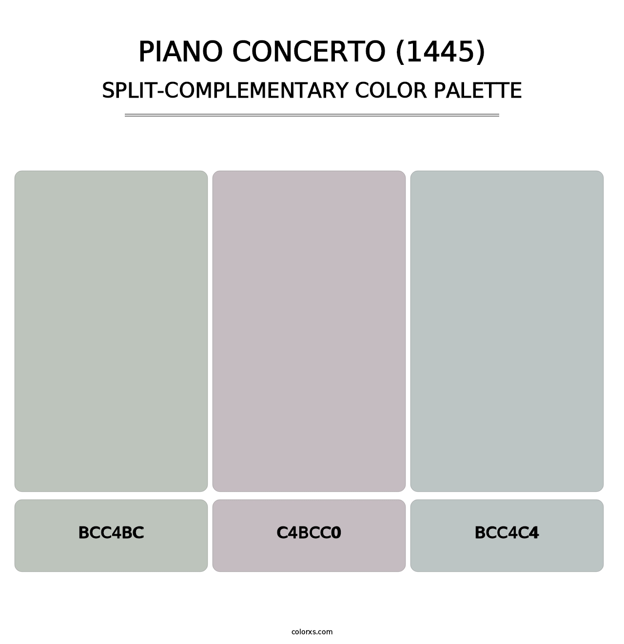 Piano Concerto (1445) - Split-Complementary Color Palette