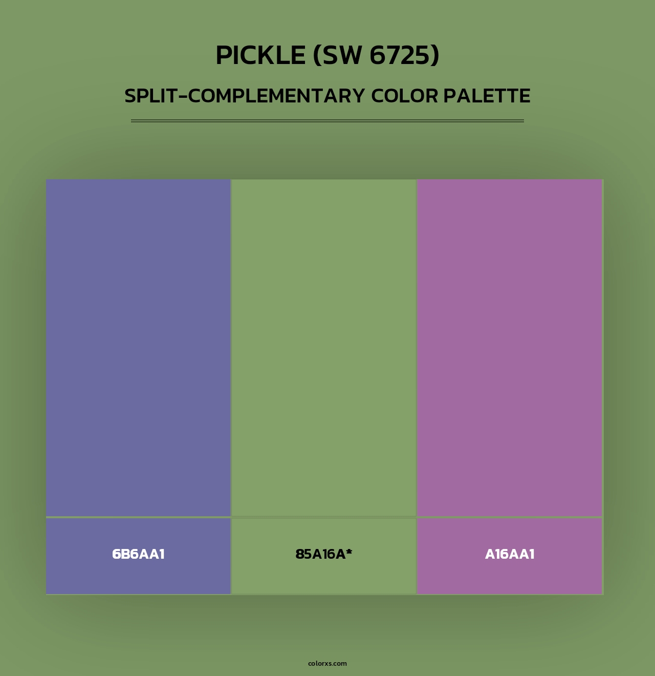 Pickle (SW 6725) - Split-Complementary Color Palette