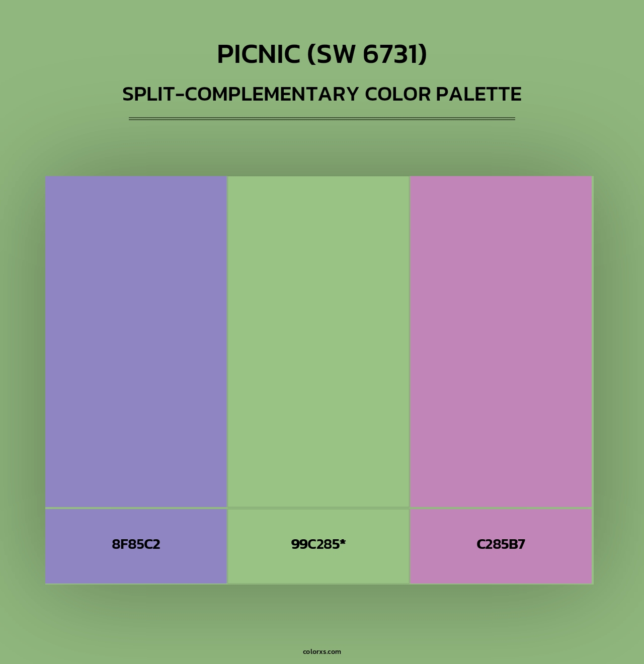 Picnic (SW 6731) - Split-Complementary Color Palette
