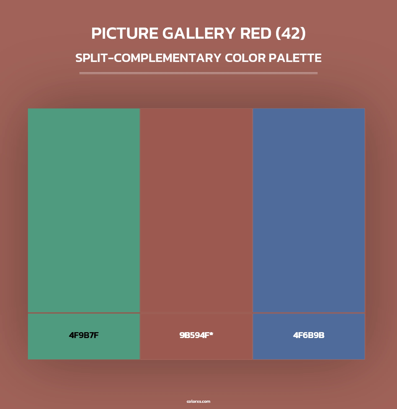 Picture Gallery Red (42) - Split-Complementary Color Palette