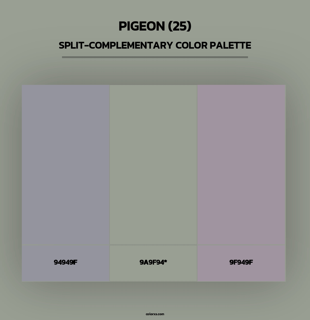Pigeon (25) - Split-Complementary Color Palette