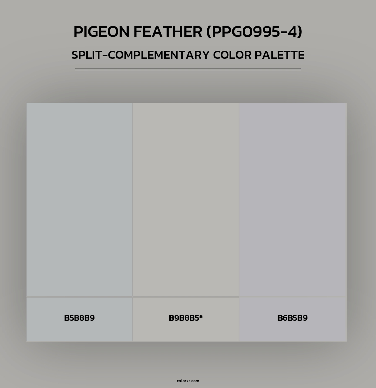 Pigeon Feather (PPG0995-4) - Split-Complementary Color Palette
