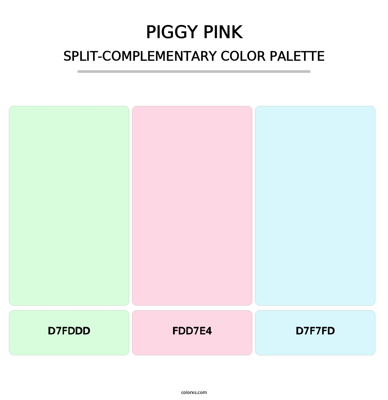 Piggy Pink - Split-Complementary Color Palette