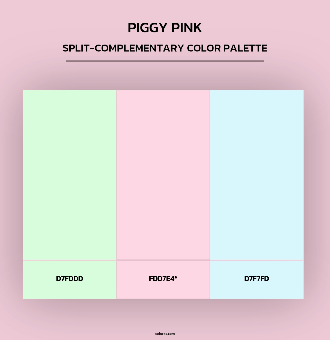 Piggy Pink - Split-Complementary Color Palette