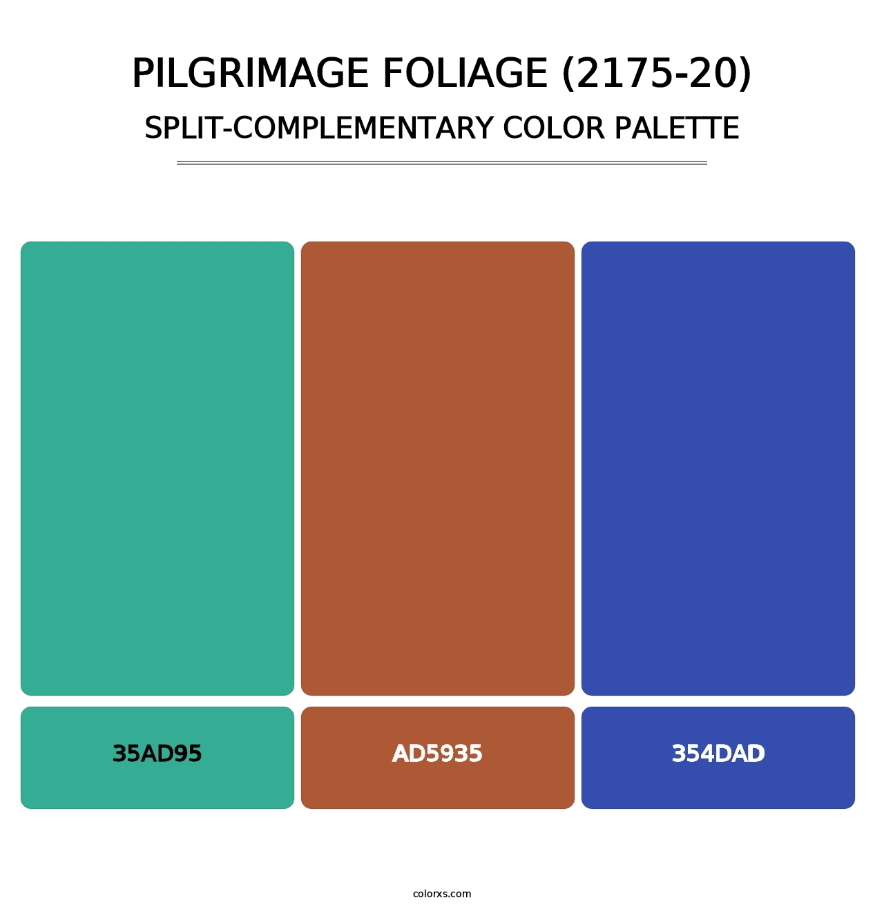 Pilgrimage Foliage (2175-20) - Split-Complementary Color Palette