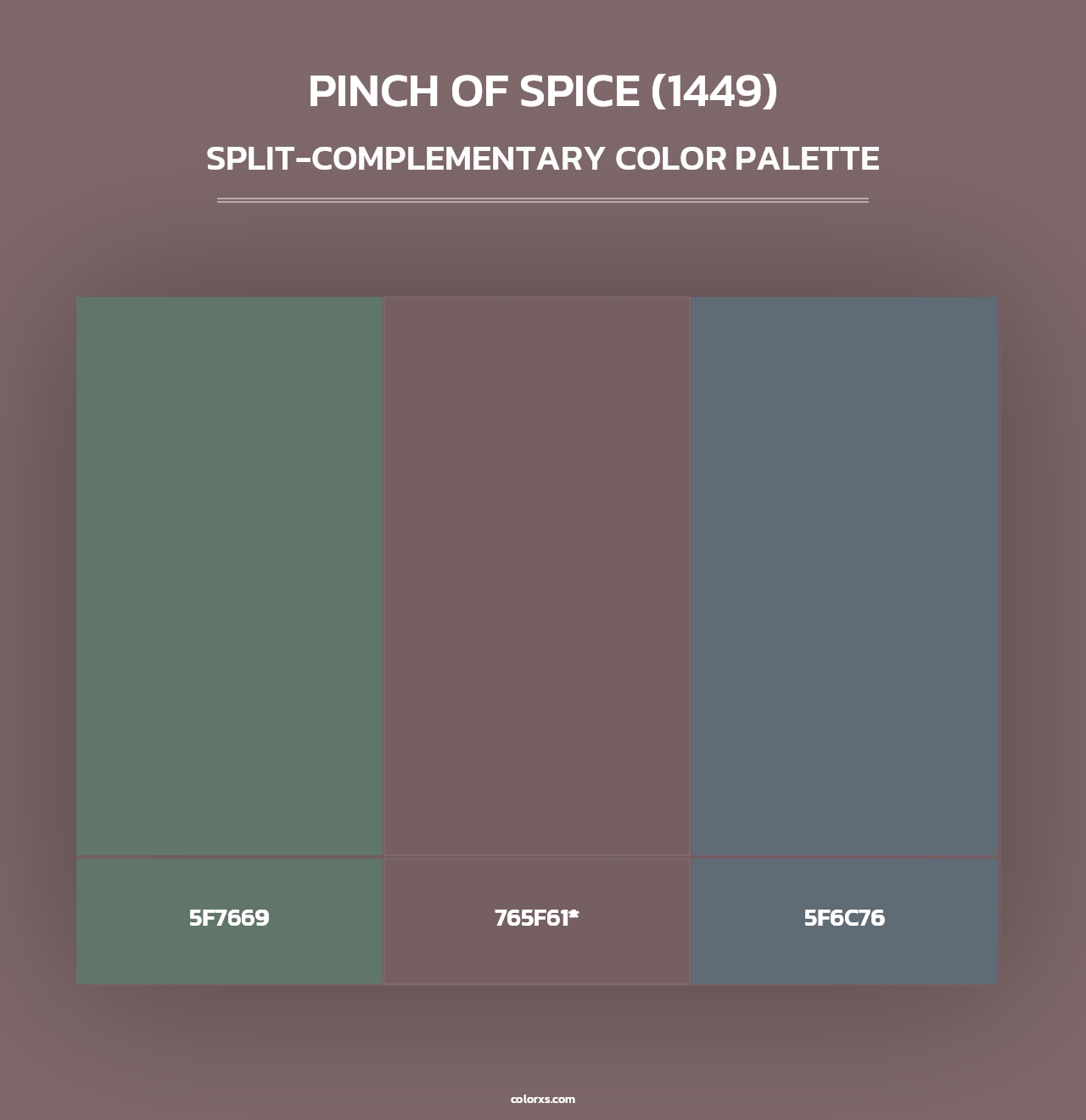 Pinch of Spice (1449) - Split-Complementary Color Palette