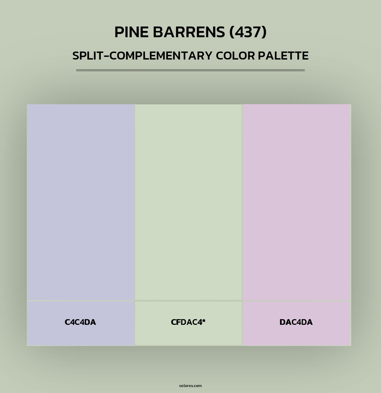 Pine Barrens (437) - Split-Complementary Color Palette