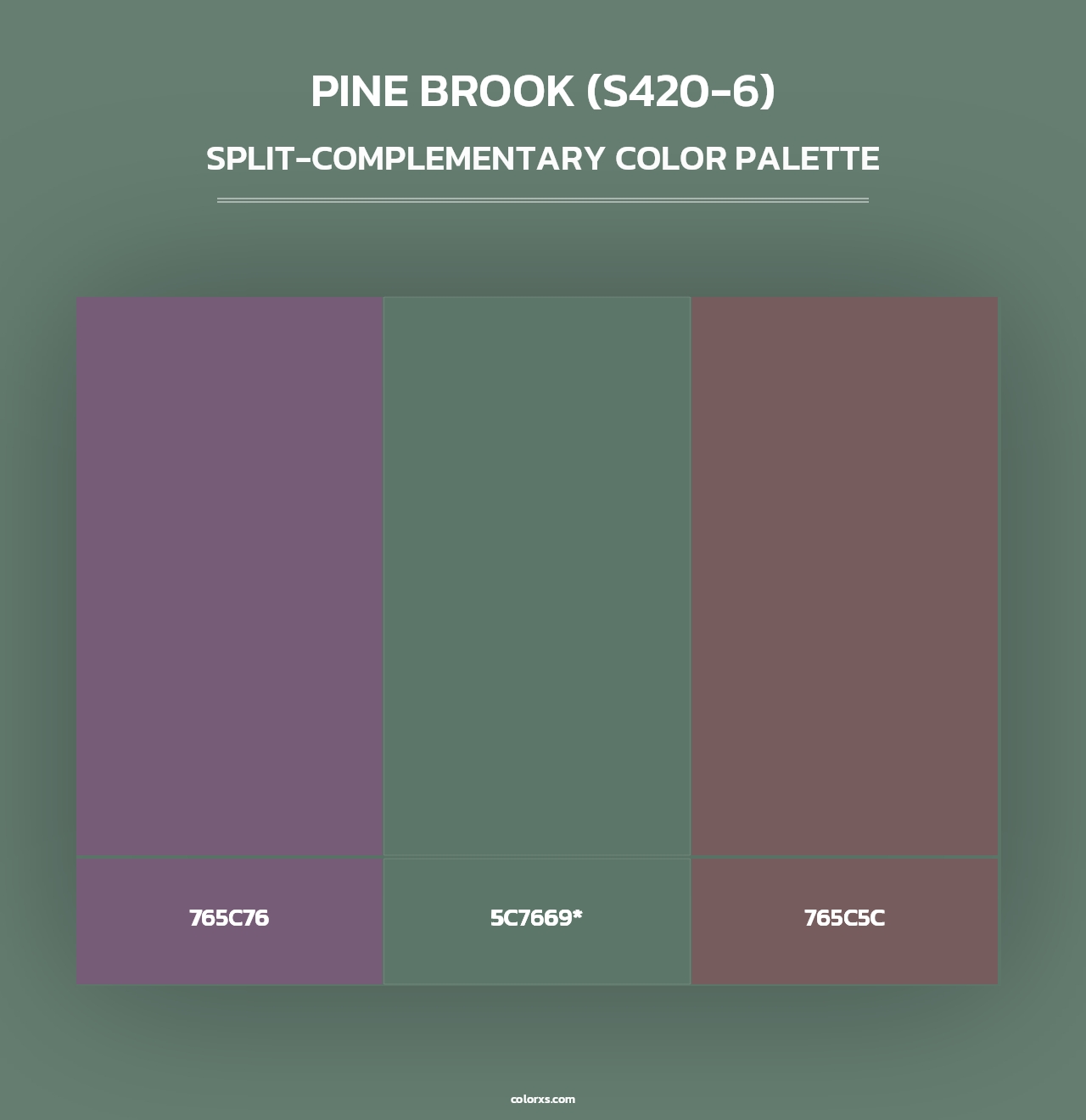 Pine Brook (S420-6) - Split-Complementary Color Palette