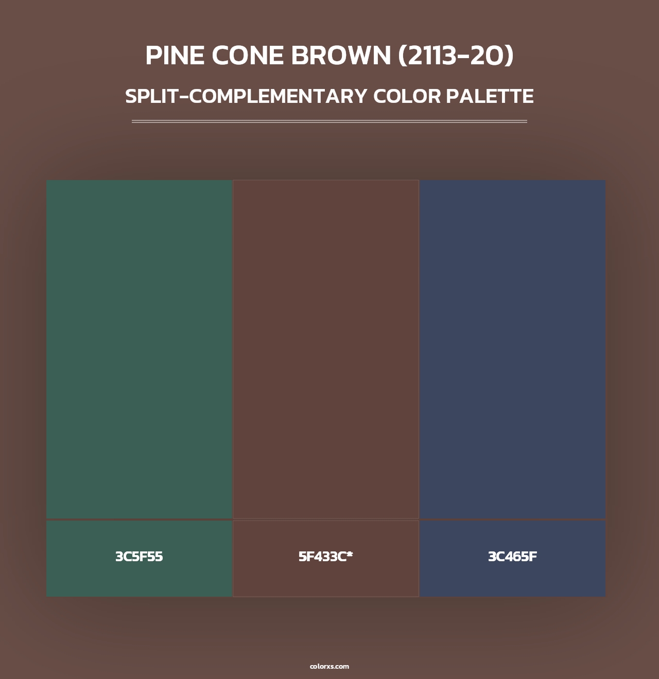 Pine Cone Brown (2113-20) - Split-Complementary Color Palette